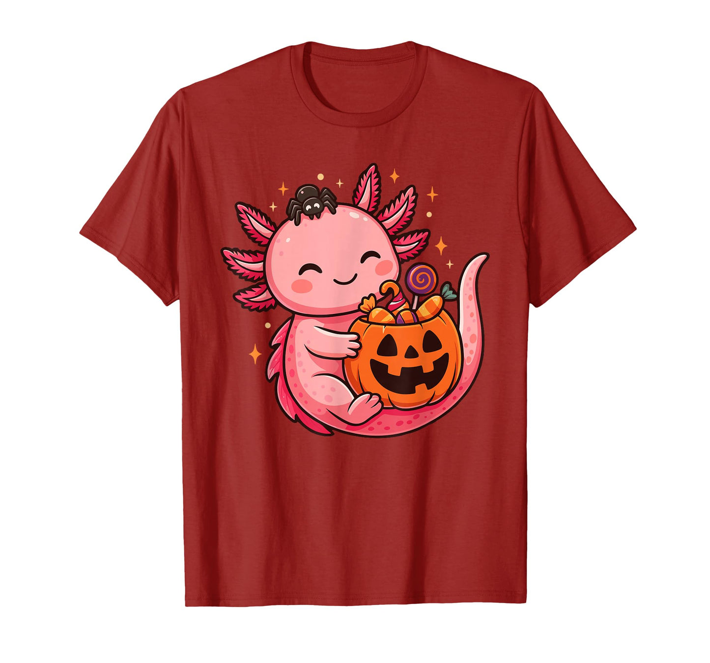 Cute Halloween Axolotl Spooky Animal Halloween Costume T-Shirt