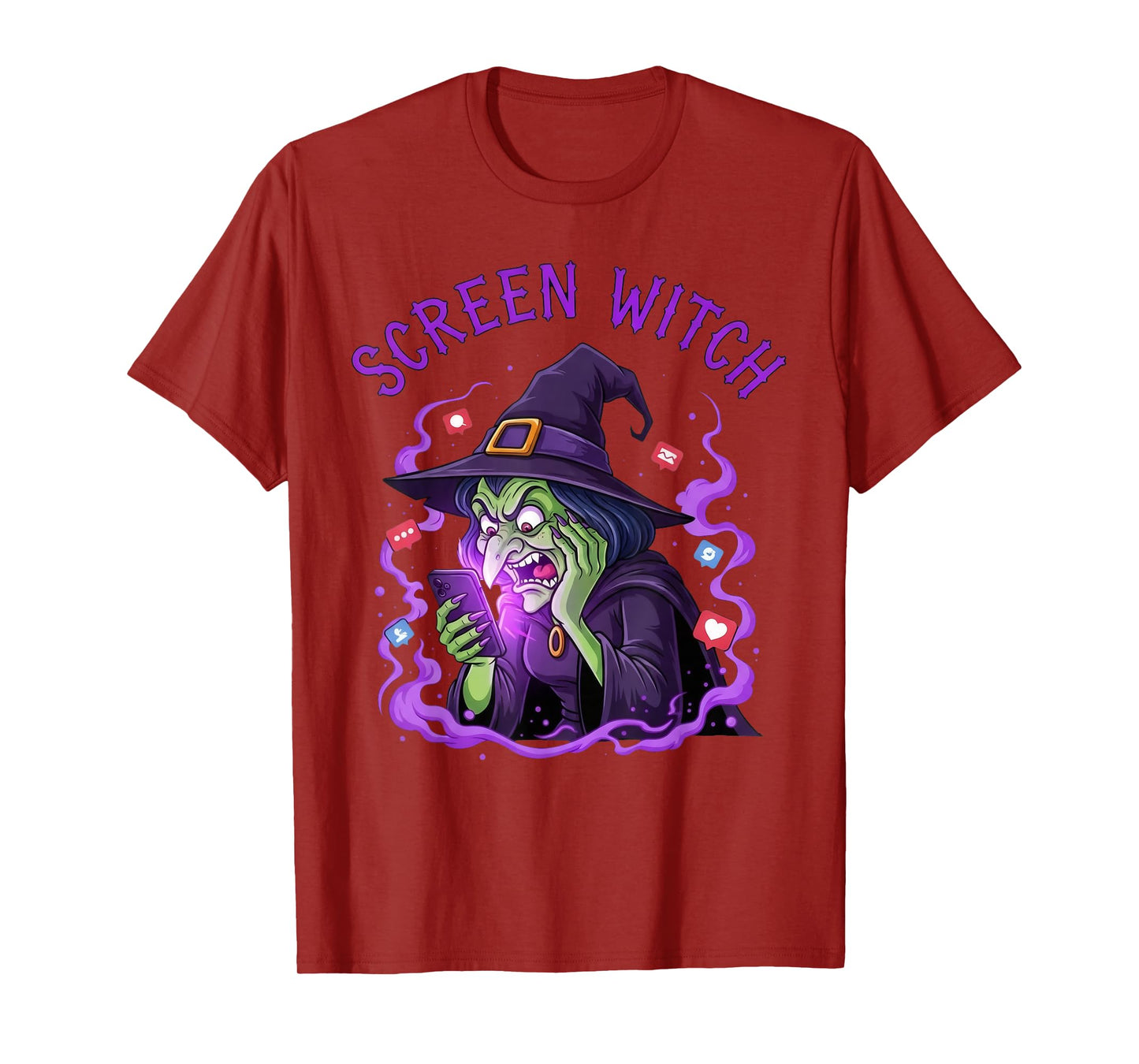 Screen Witch Funny Halloween Digital Social Media Humor T-Shirt