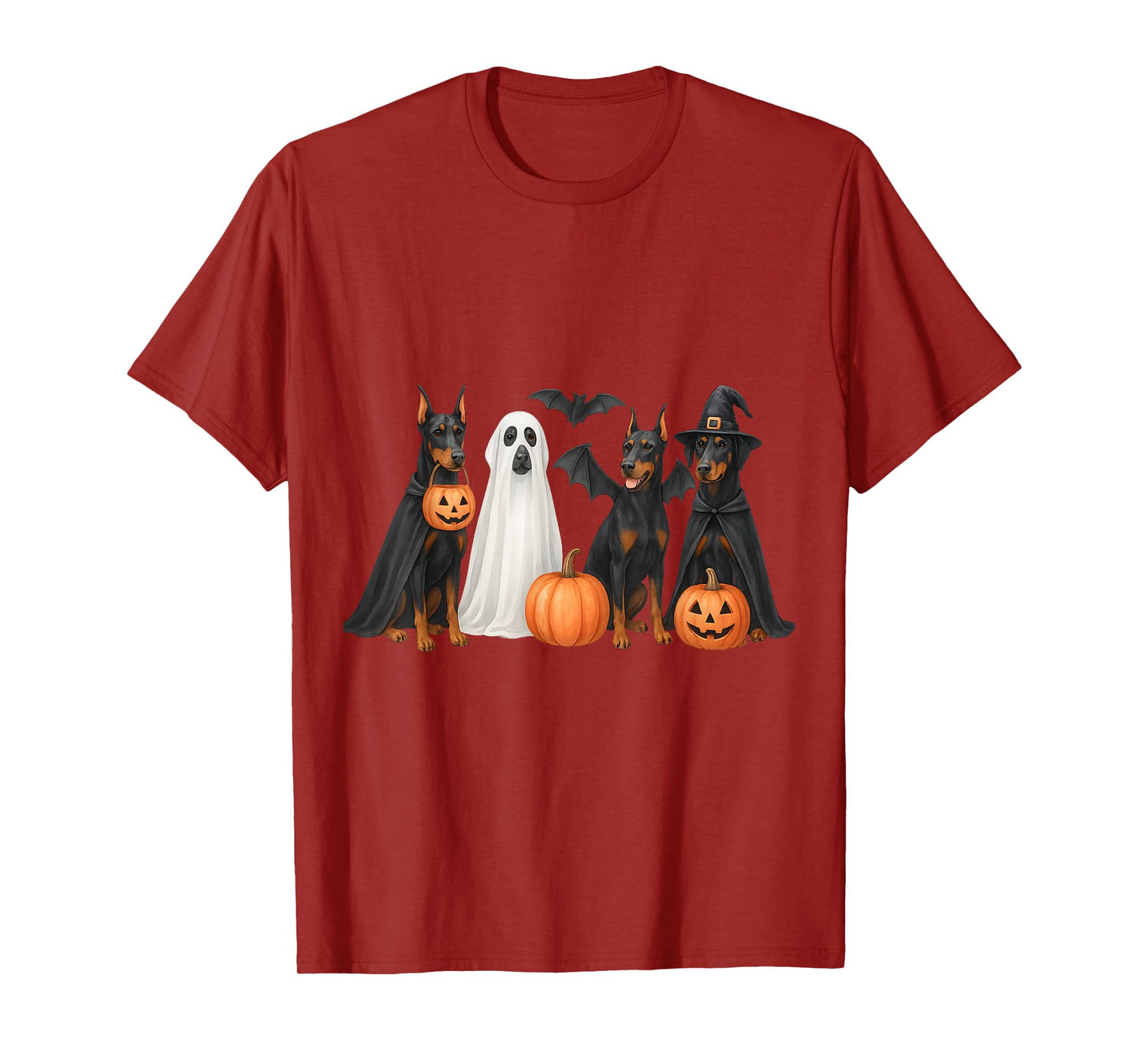 Doberman Halloween Costume Fun Doberman Halloween Dog Ghost T-Shirt