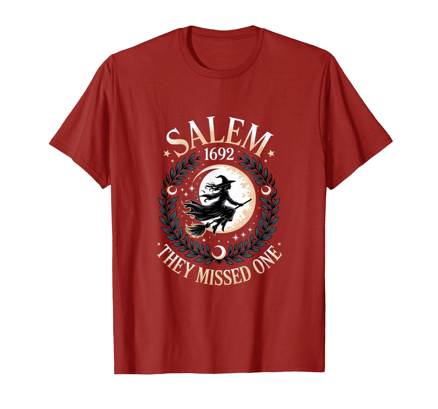 Salem 1692 Halloween They Missed One Witch Witchcraft Magic T-Shirt