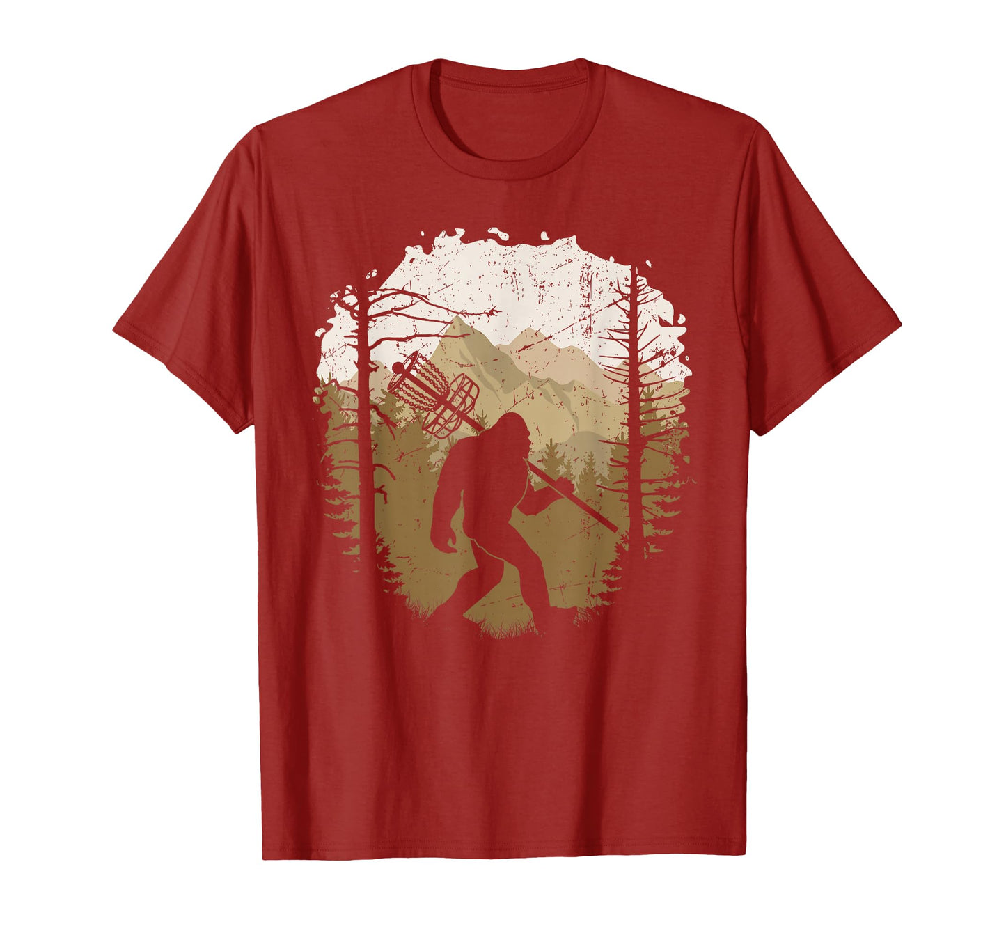 Funny Bigfoot Disc Golf Player Sasquatch Disc Golfing Sports T-Shirt