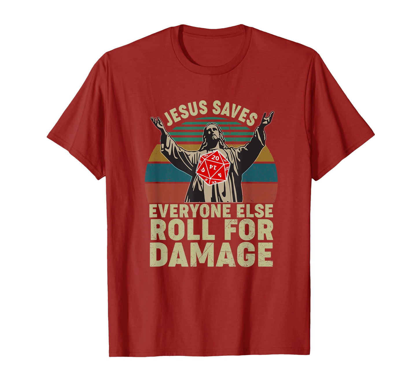 Vintage Jesus Saves Everyone Else Roll For Damage T-Shirt