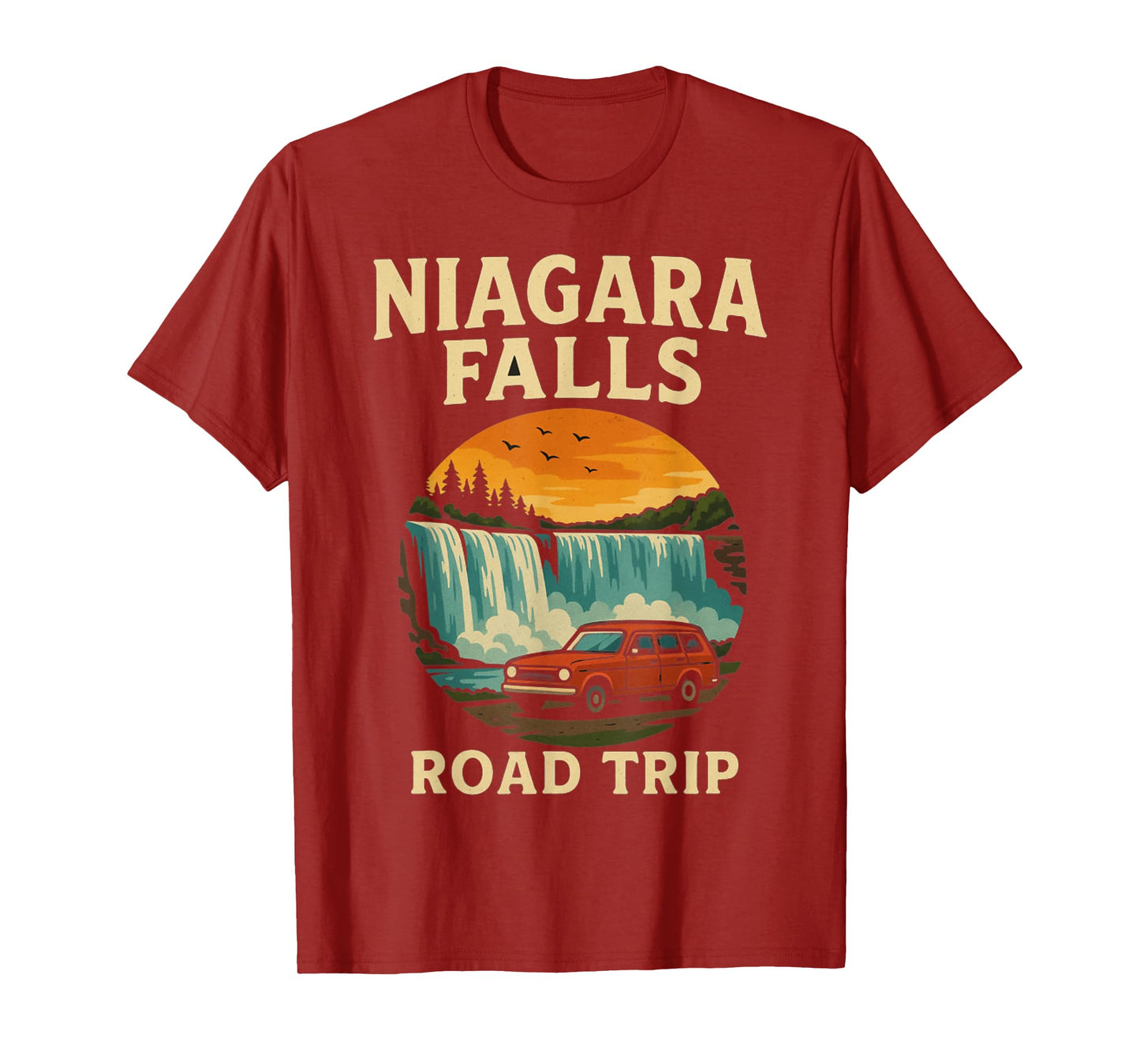 Niagara Falls Retro Road Trip Scenic Adventure T-Shirt