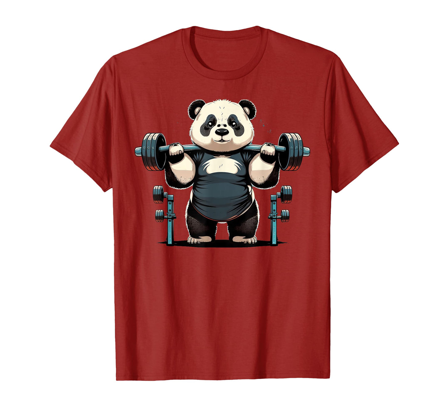 Panda Weightlifting Funny Fitness Gym Panda T-Shirt