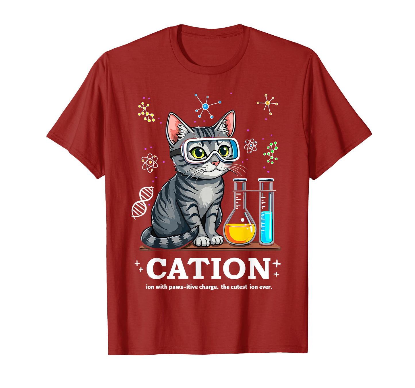 Cation Cat Chemist Funny Science Meme Cats Chemistry Teacher T-Shirt