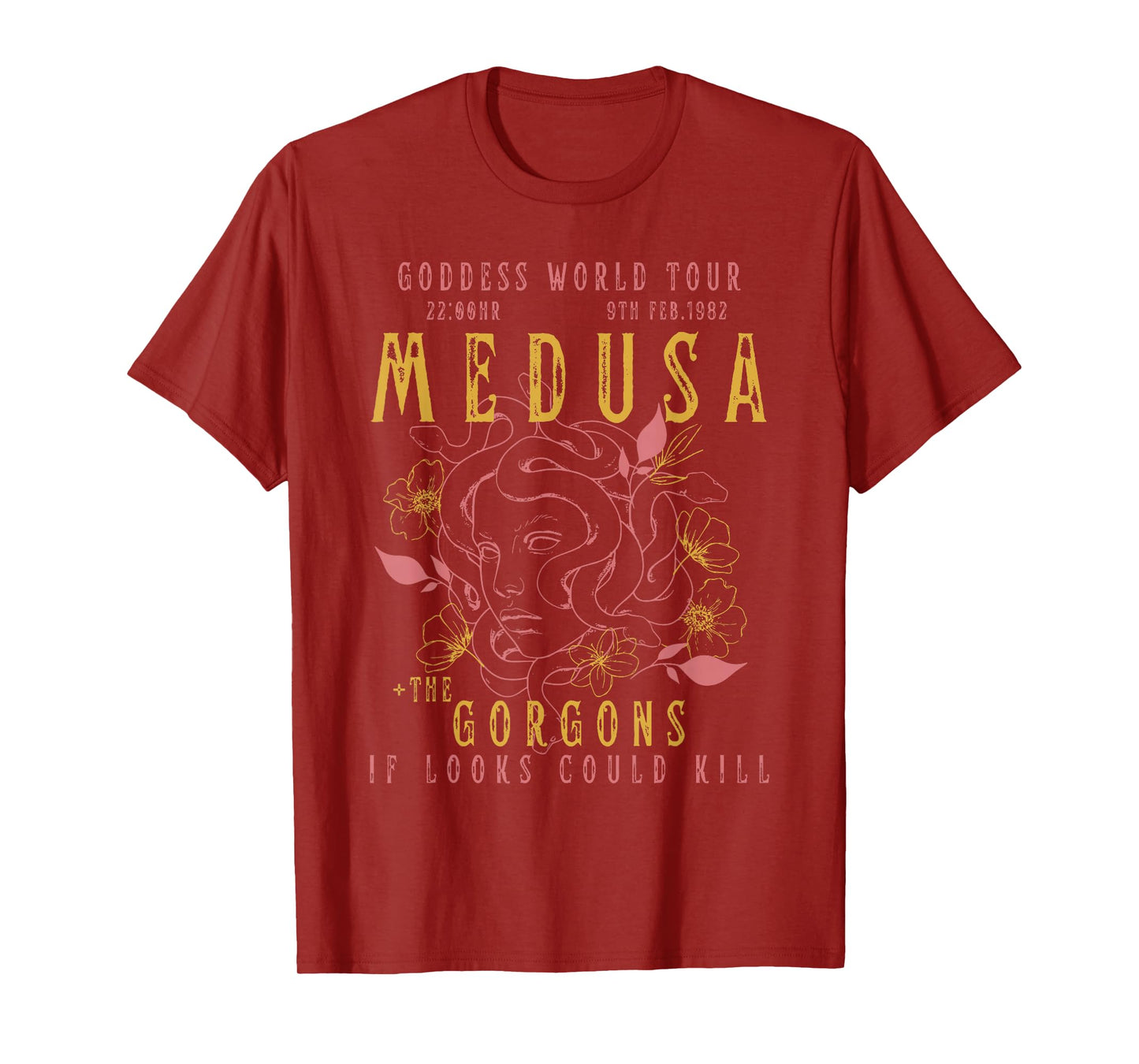 The Female Gaze Medusa Distressed Band | Goddess World Tour T-Shirt