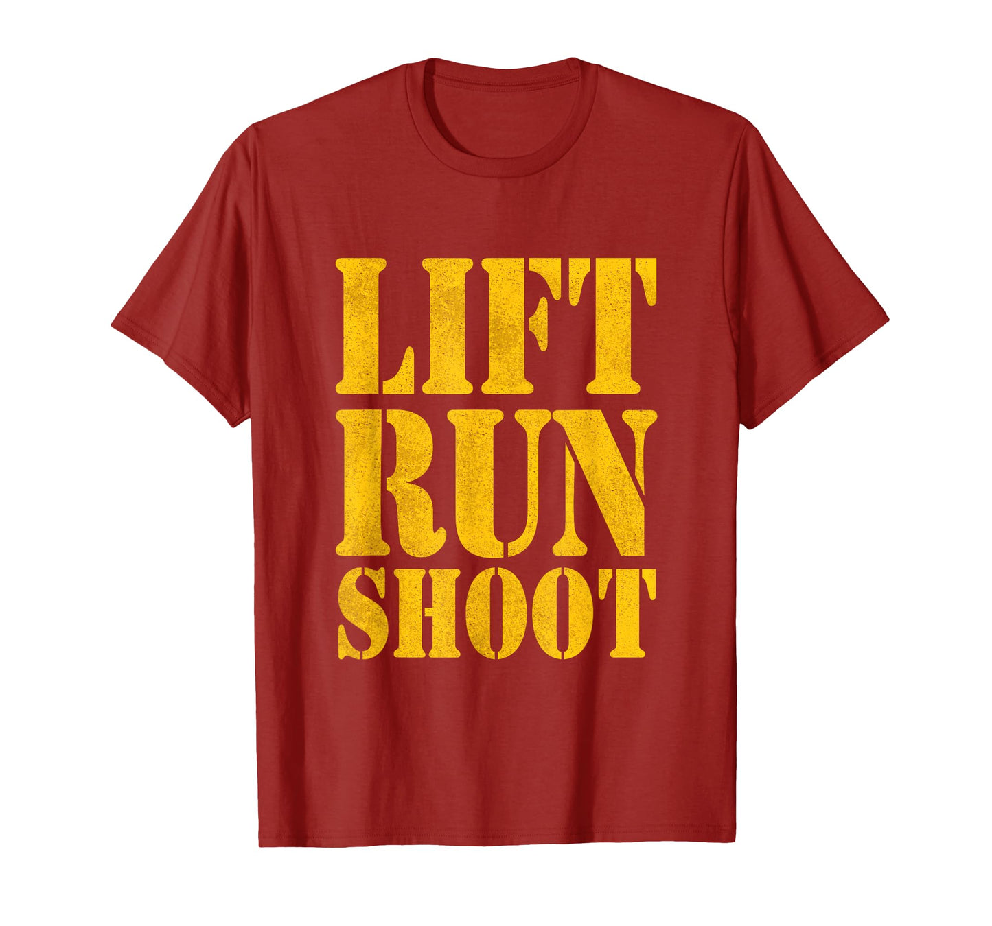 Lift Run Shoot Military Police Gym Day T-Shirt