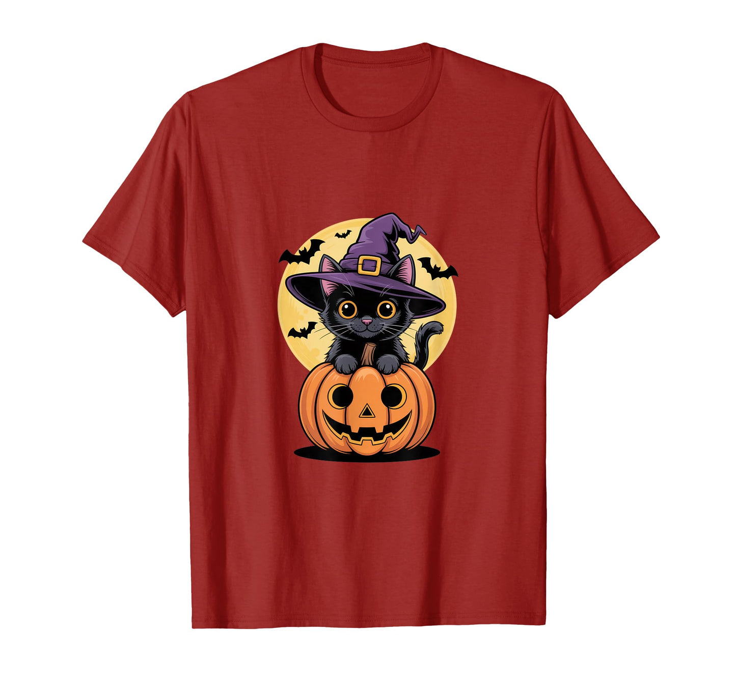 Witch Cat Halloween Lovers Cute Cat Vibes Perfect for Fall T-Shirt