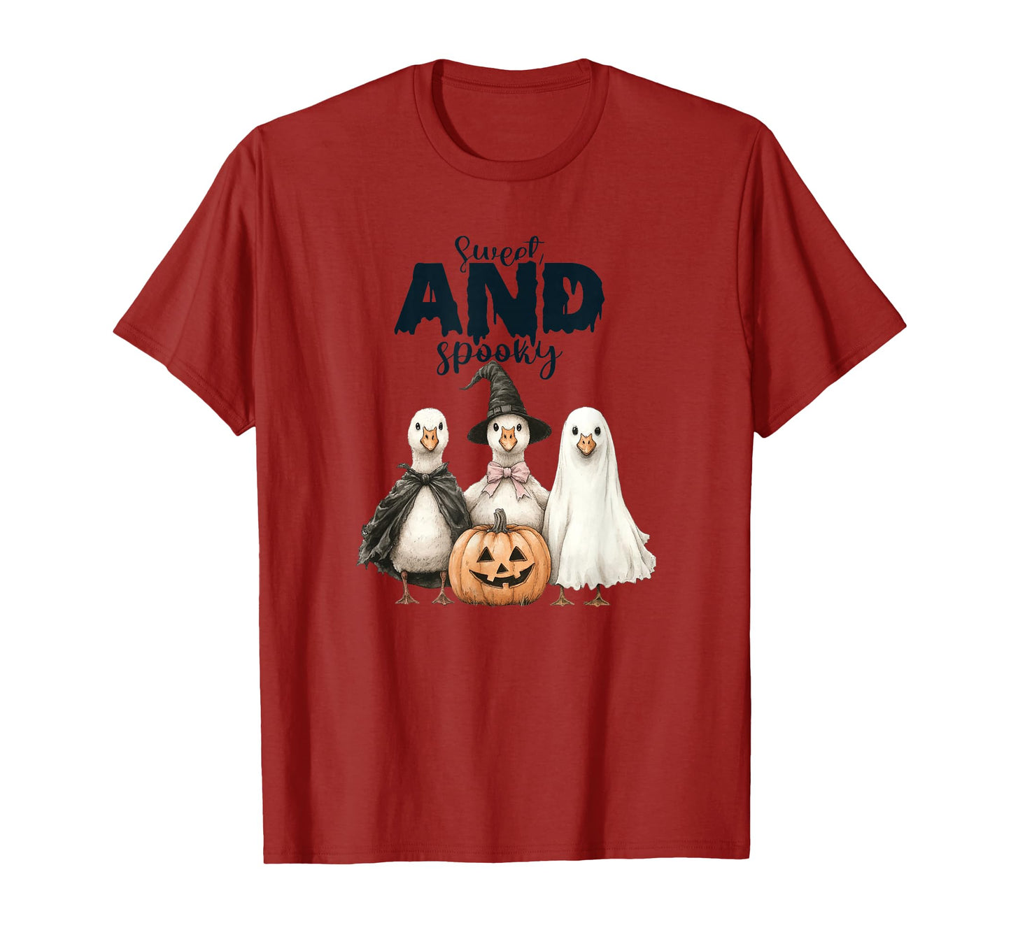 Funny Halloween Goose, Witch Ghost Cute Pet Costume T-Shirt