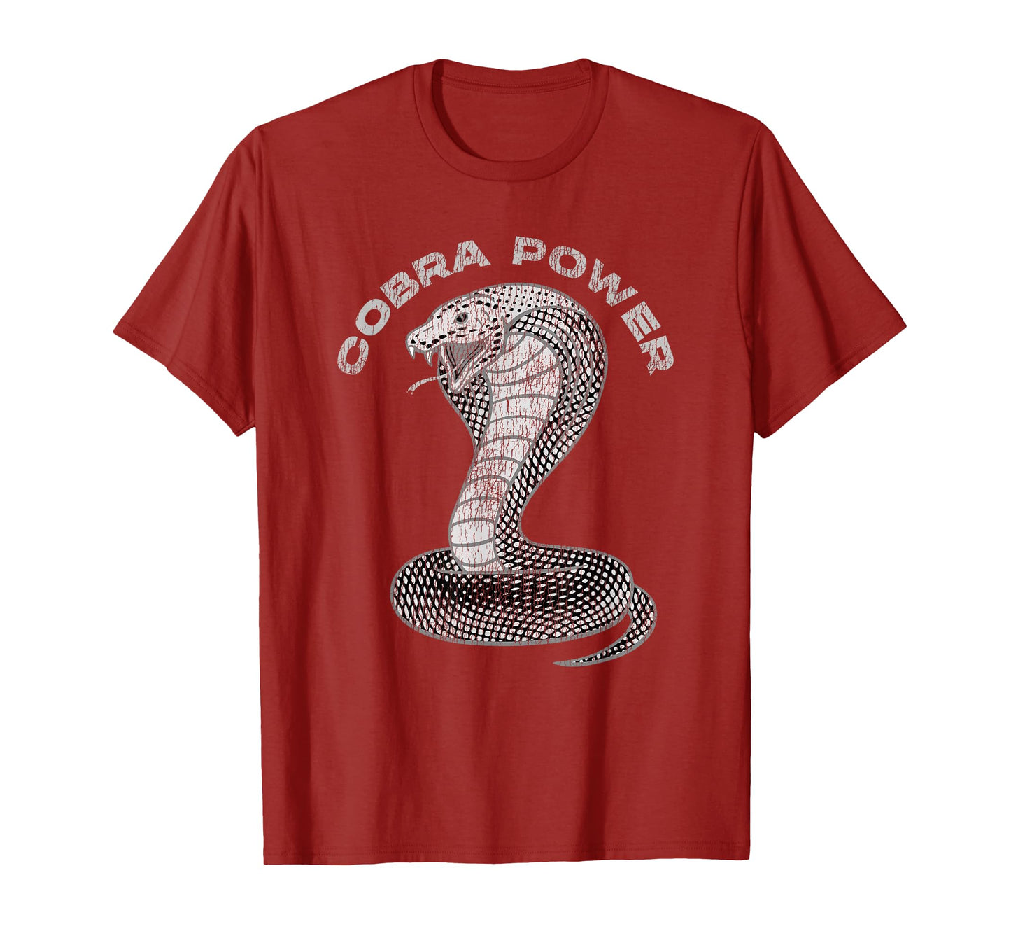 Vintage Distressed King Cobra Power Snake Muscle Car Karate T-Shirt