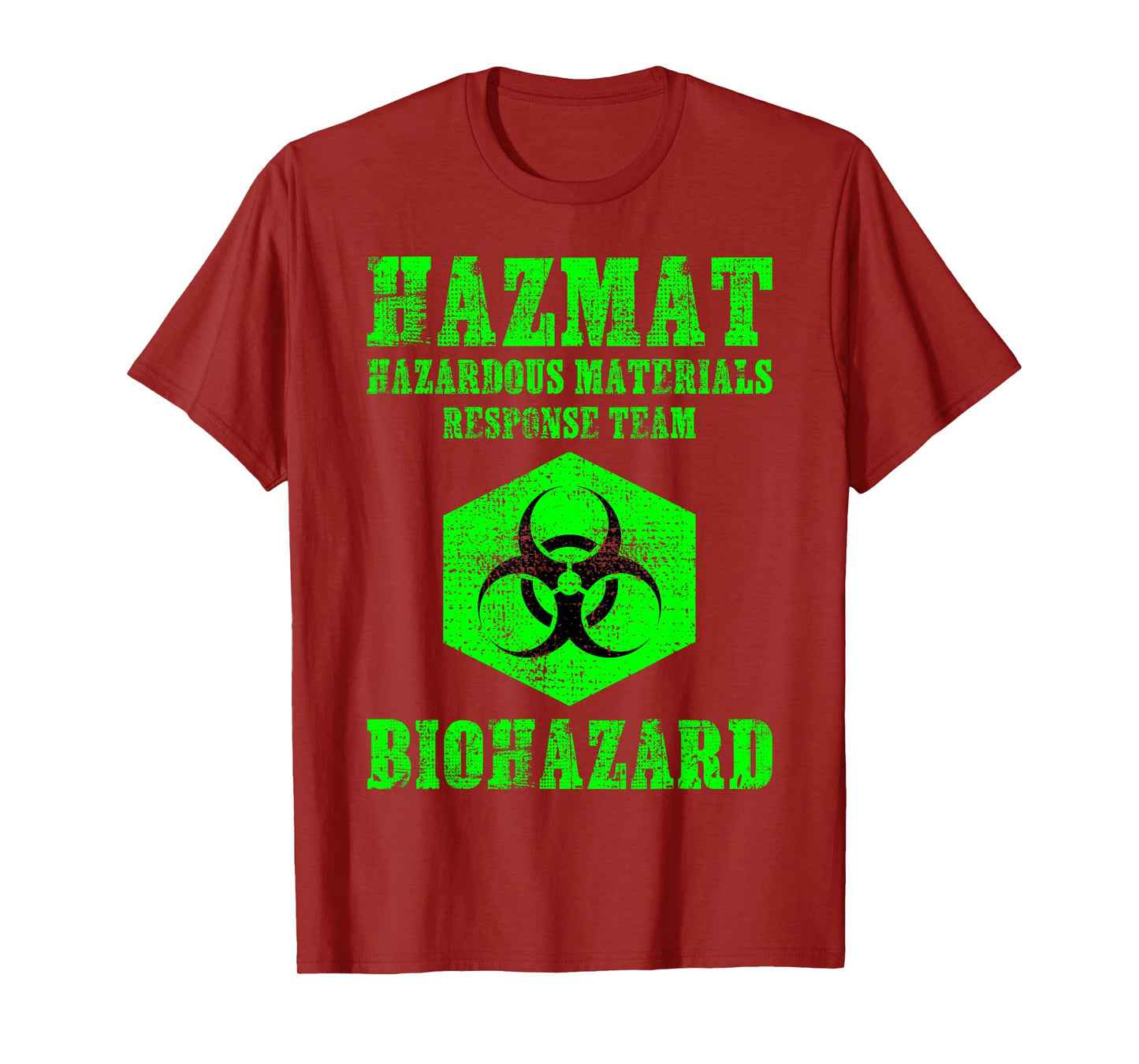 Hazardous Material Hazmat Response Team Grunge Biohazard T-Shirt