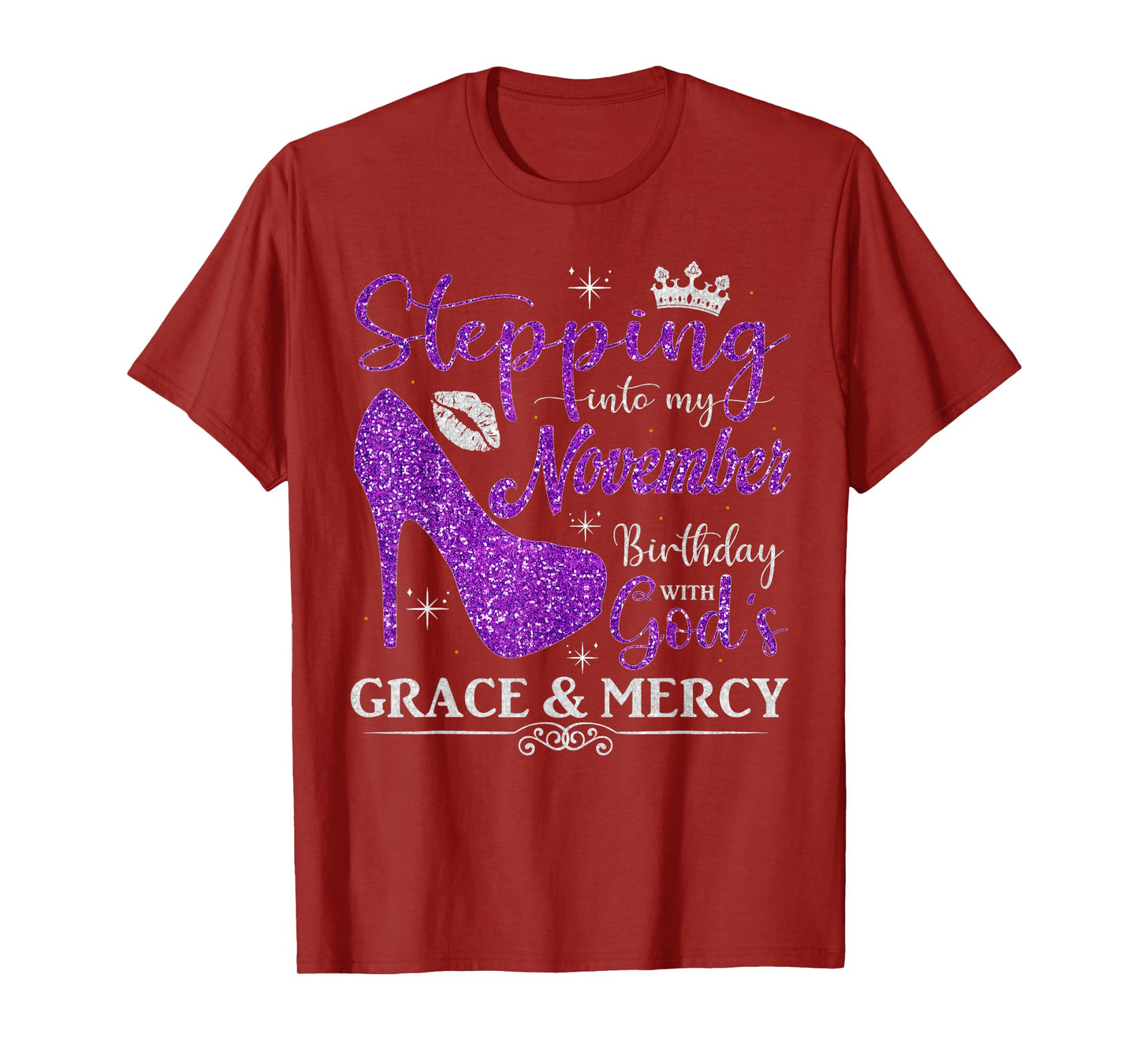 Stepping into My November Birthday Women Girls Ladies Funny T-Shirt