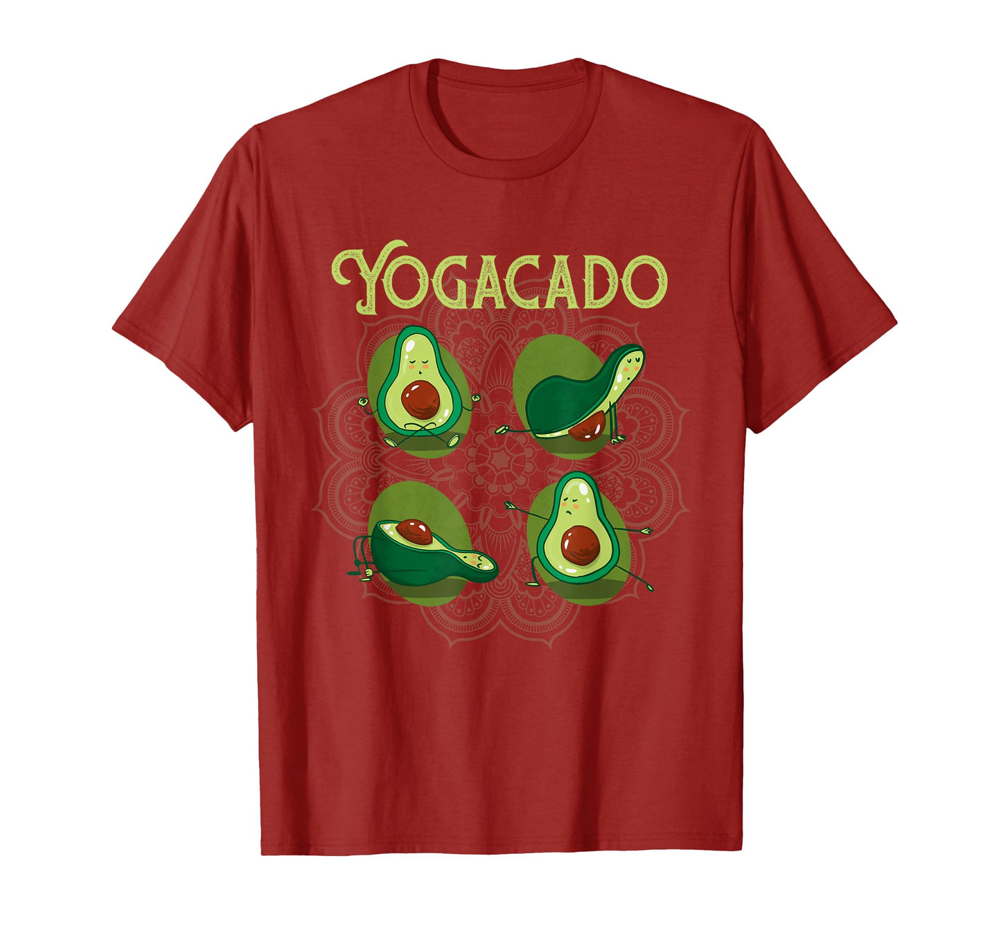 Yogacado Meditation Yoga Poses | Funny Namaste Yoga T-Shirt