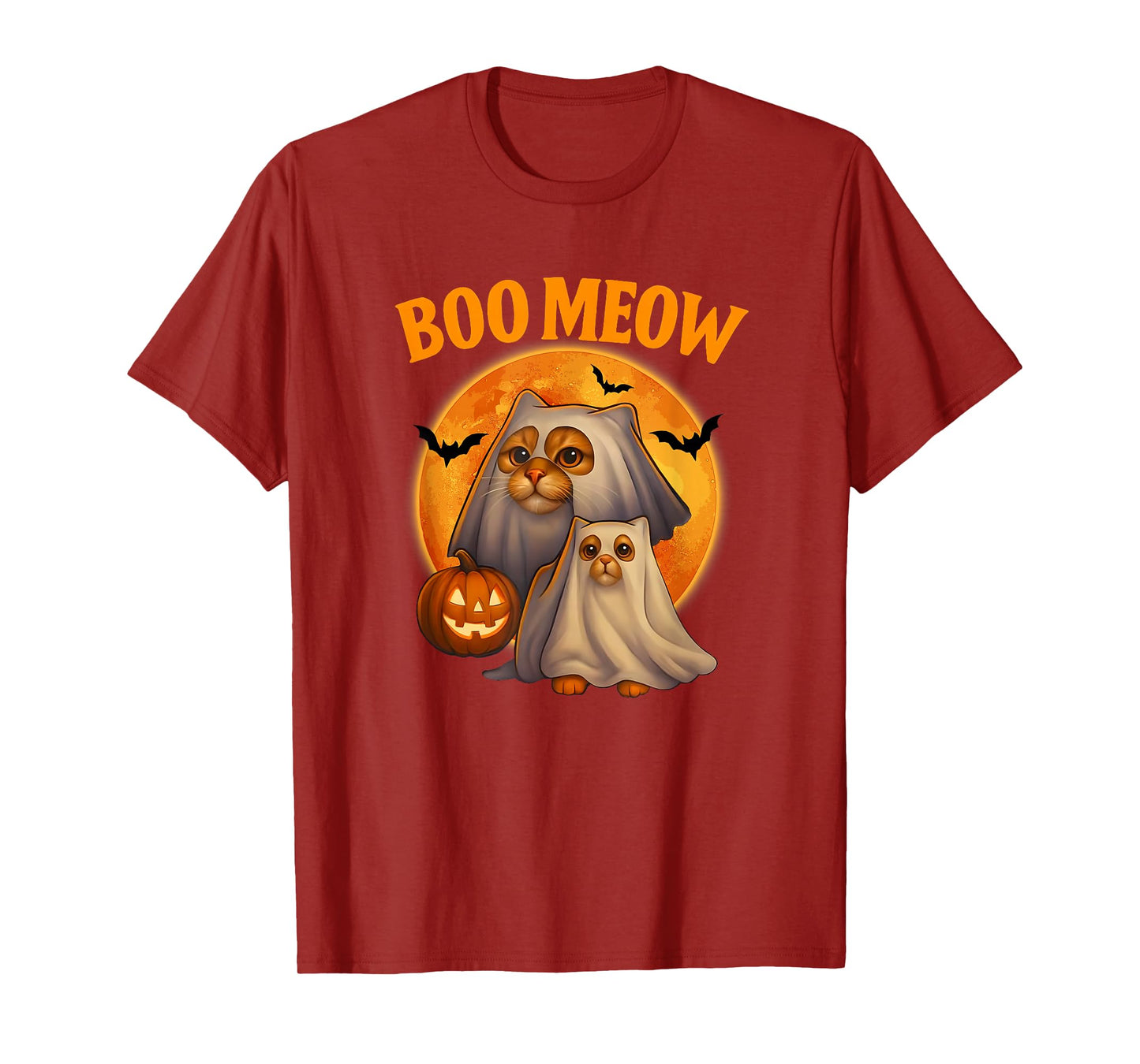 Ghost Cat Meme Funny Halloween Boo Meow T-Shirt