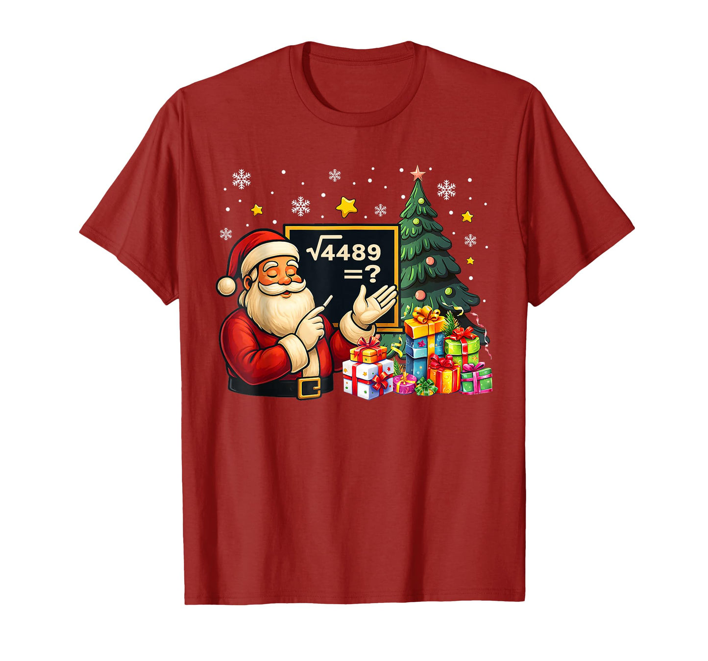 67 Teacher Santa Christmas Six Seven Meme Brainrot Math Xmas T-Shirt
