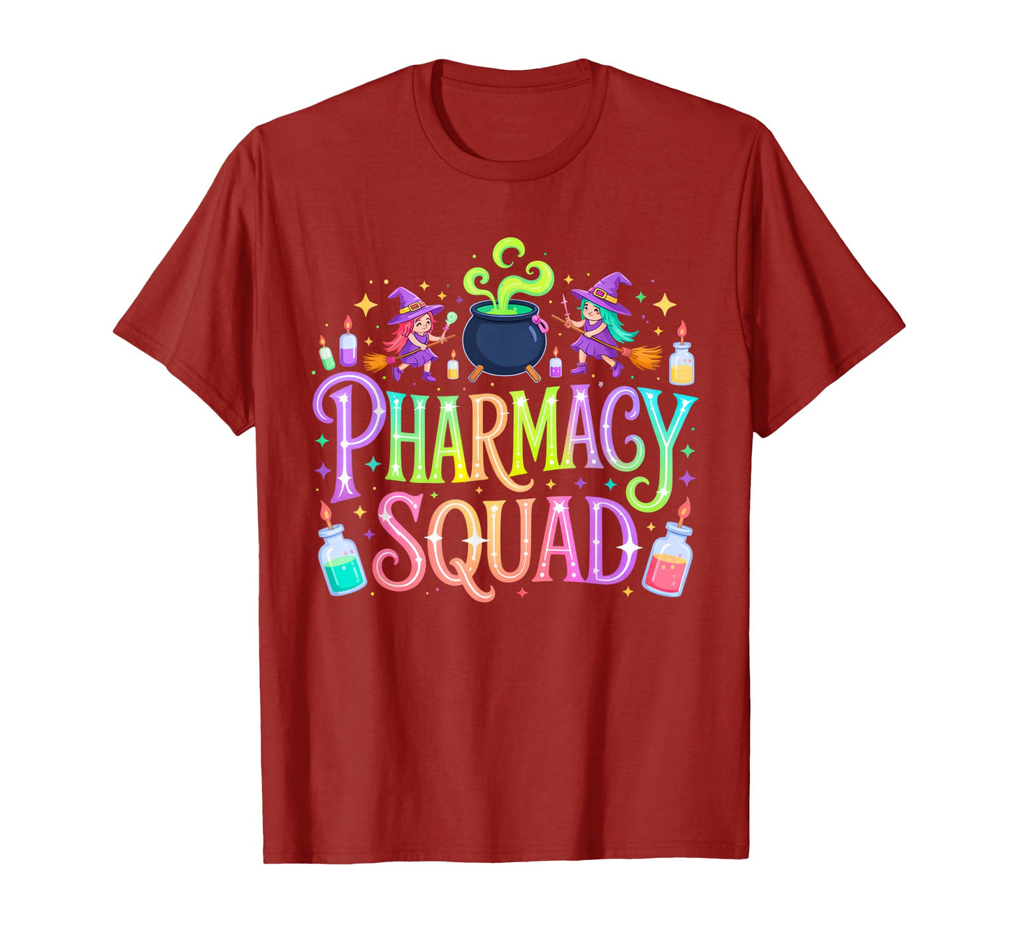 Pharmacy Squad Rainbow Vibe Outfit for Students Coworkers T-Shirt