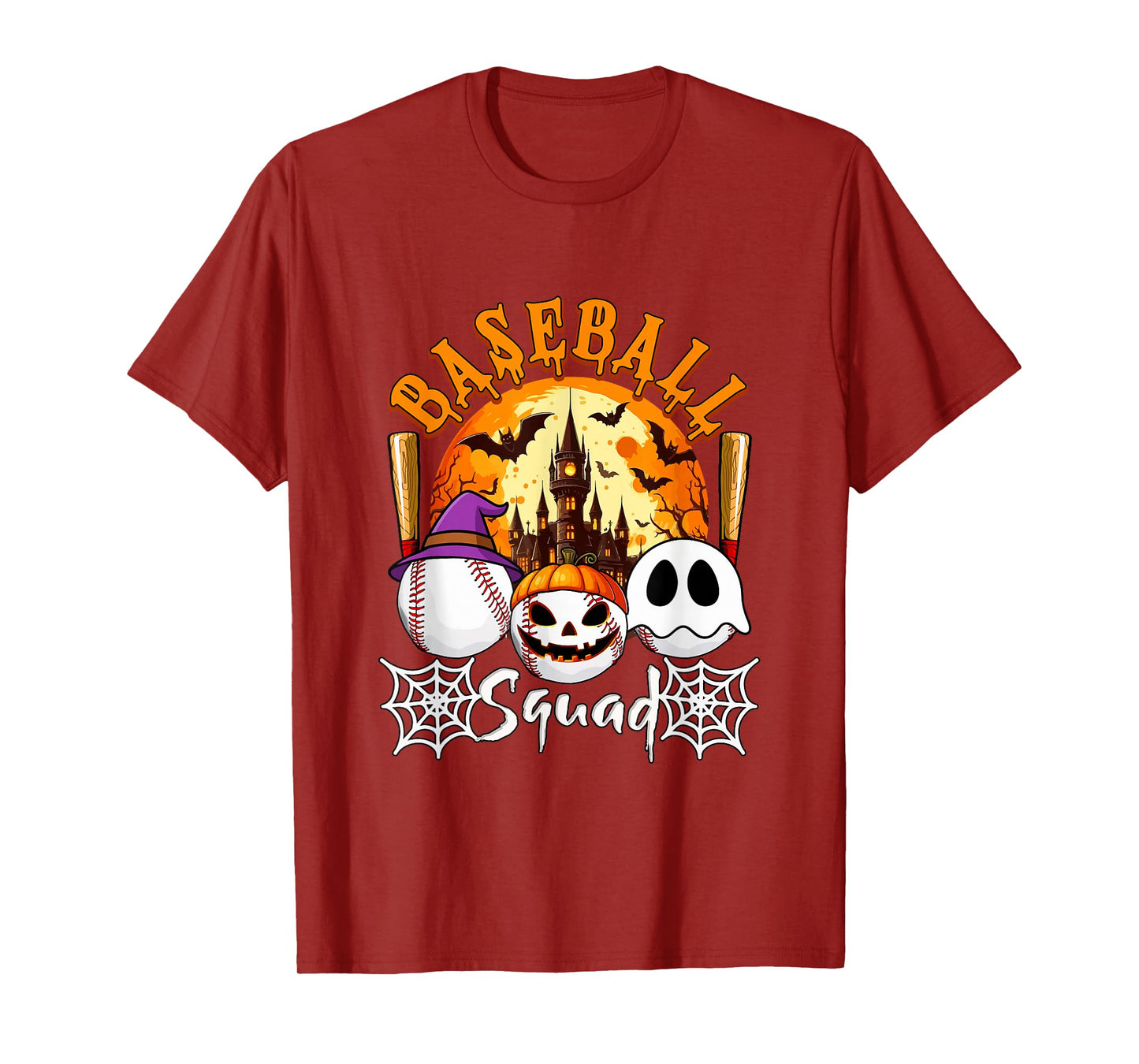 Baseball Squad Halloween Three Horror Balls Costume Player T-Shirt