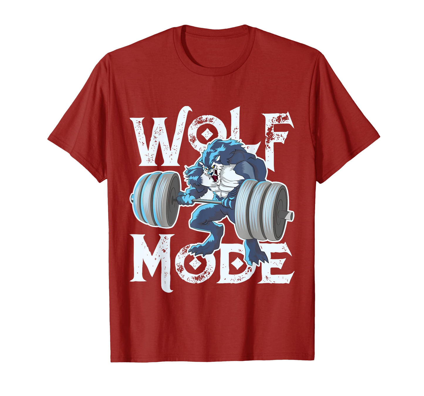 Wolf Mode Workout Lifting Weights Gym Beast Fitness Animal T-Shirt