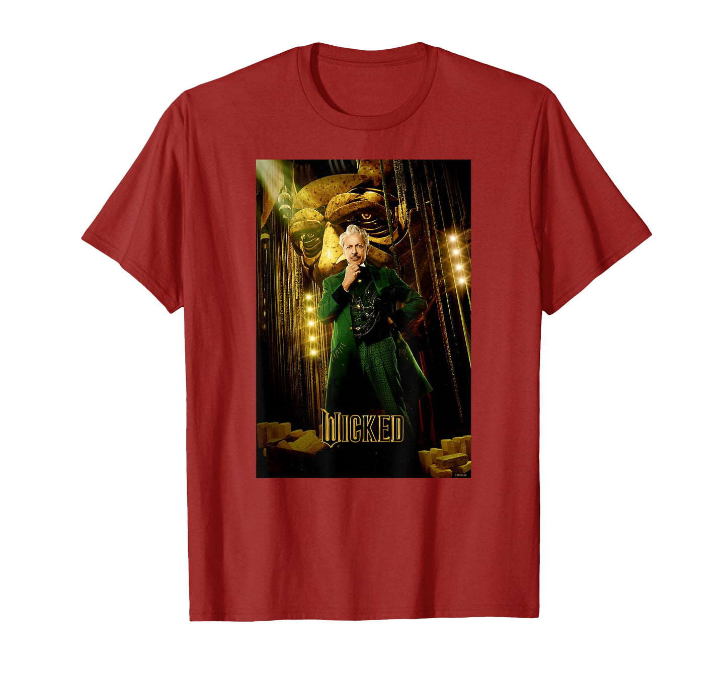 Wicked Unisex-Adult T-Shirt - Wicked Wizard Poster - Black - Small - Short Sleeve - Movie Character T-Shirt