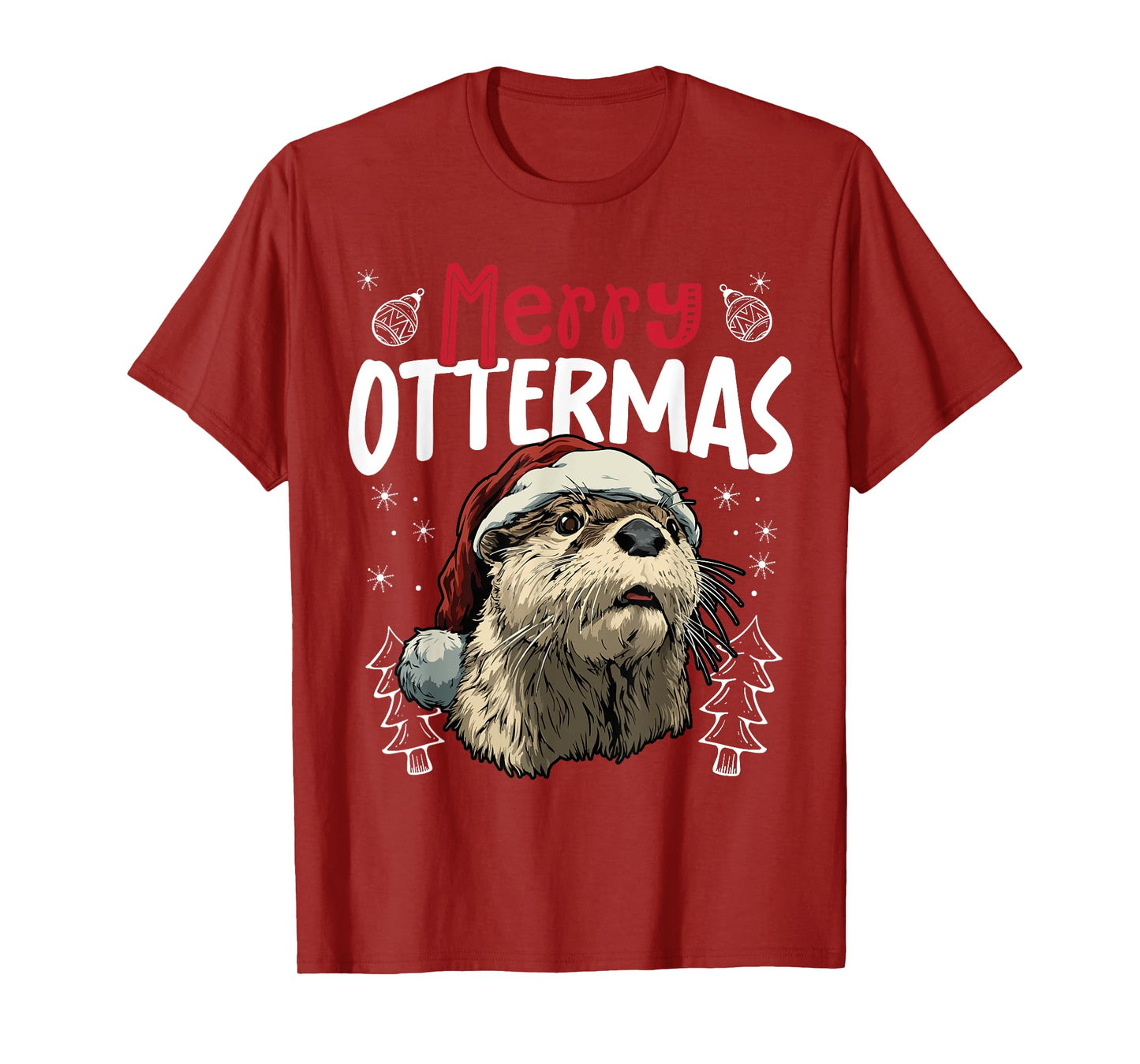 Merry Ottermas Funny Christmas Otter T-Shirt