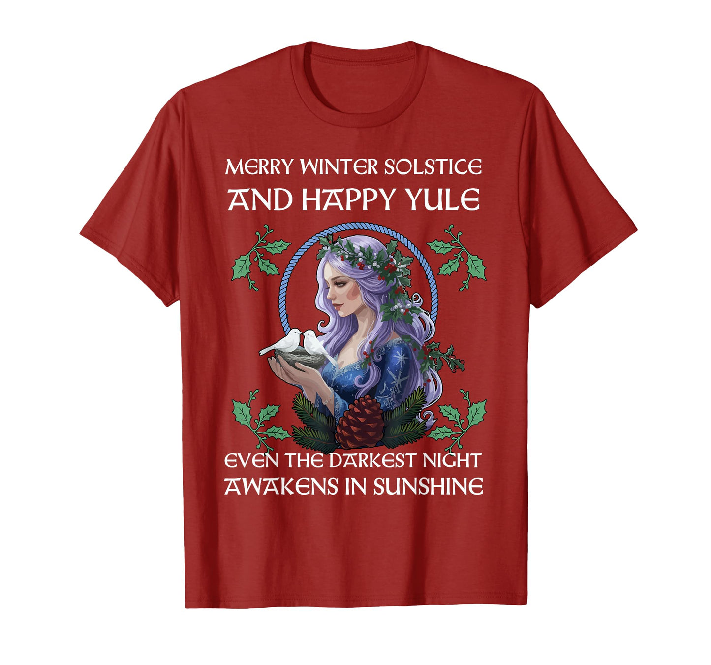 Merry Winter Solstice and Happy Yule Yuletide Christmas T-Shirt