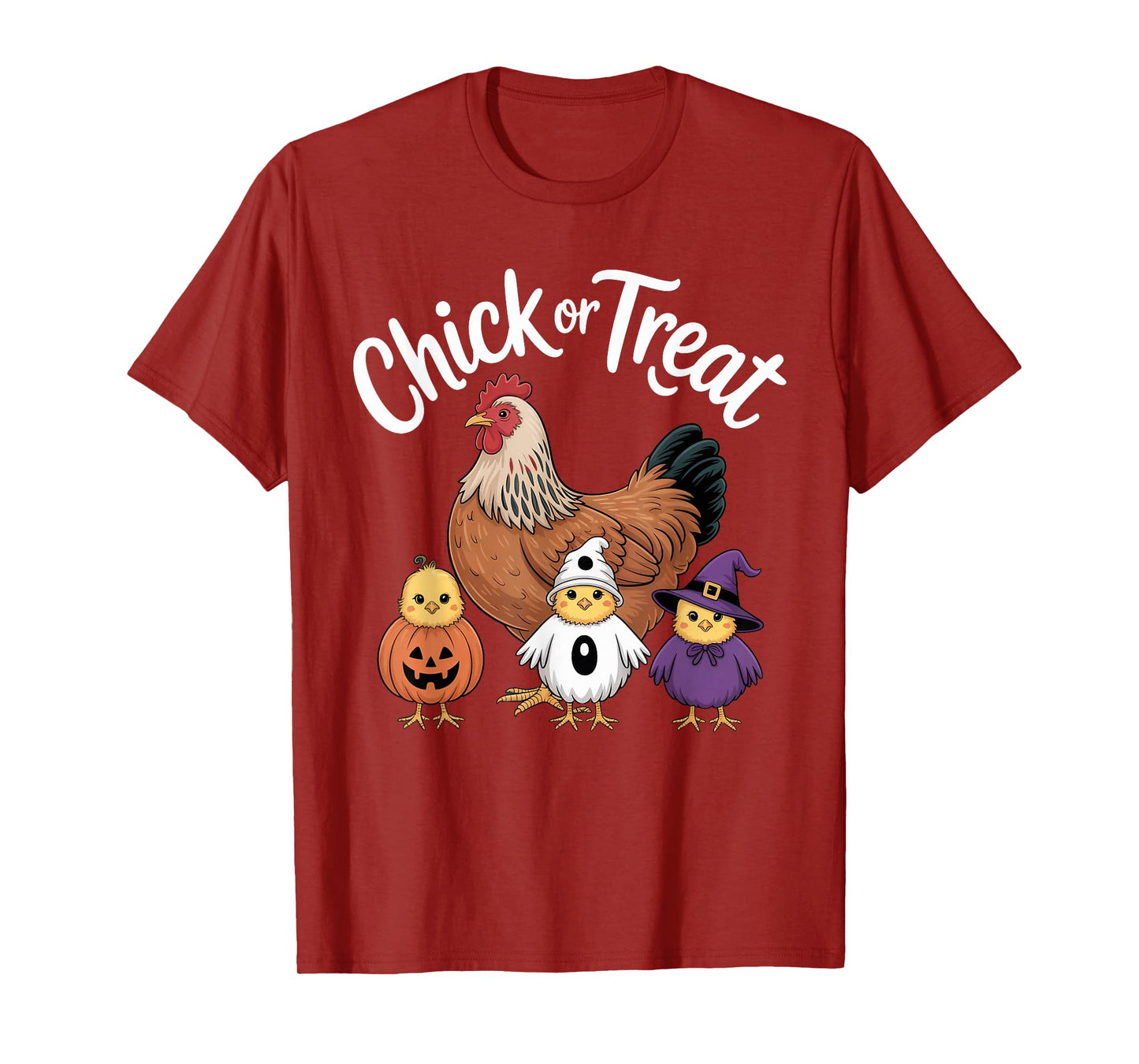 Chick or Treat Halloween Chicken Lover's Spooky Witch T-Shirt
