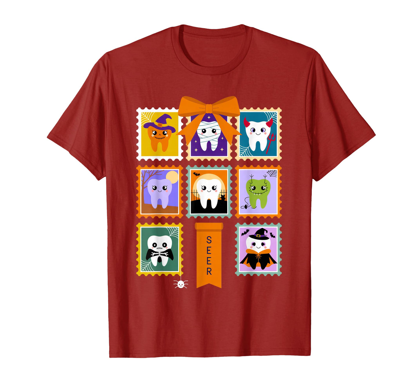 Halloween Tooth Characters Cute Dentist Kids Trick Or Treat T-Shirt