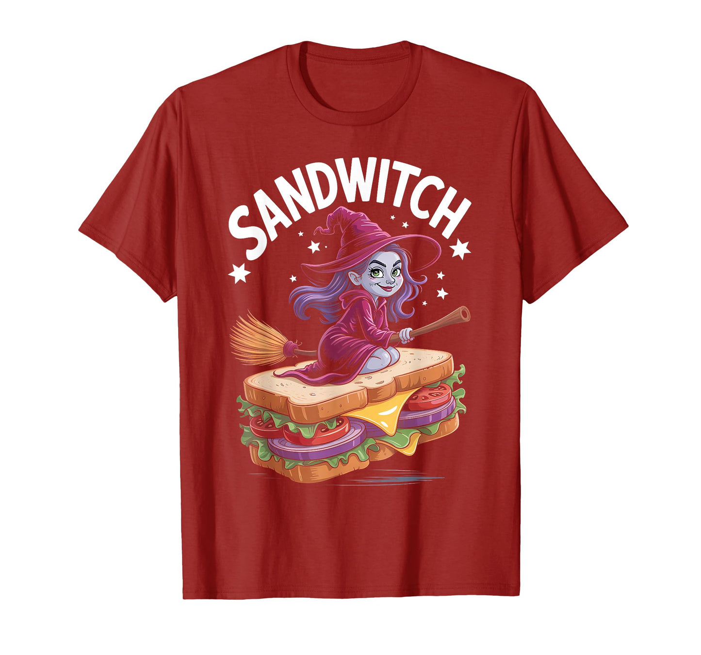Sandwitch Funny Witch Halloween Food Pun T-Shirt