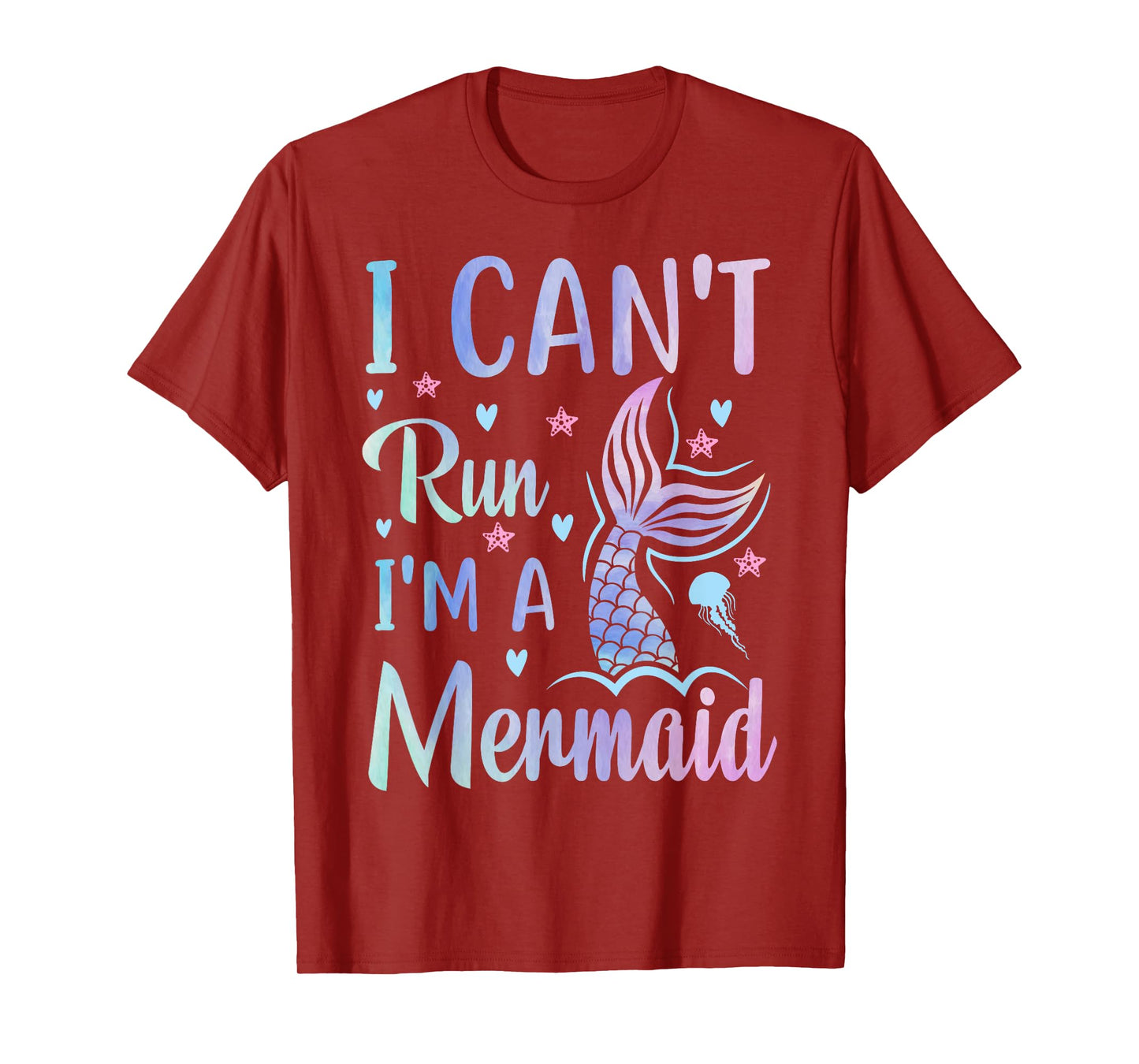 Funny Swimming Workout Mermaid I Can't Run I'm A Mermaid T-Shirt