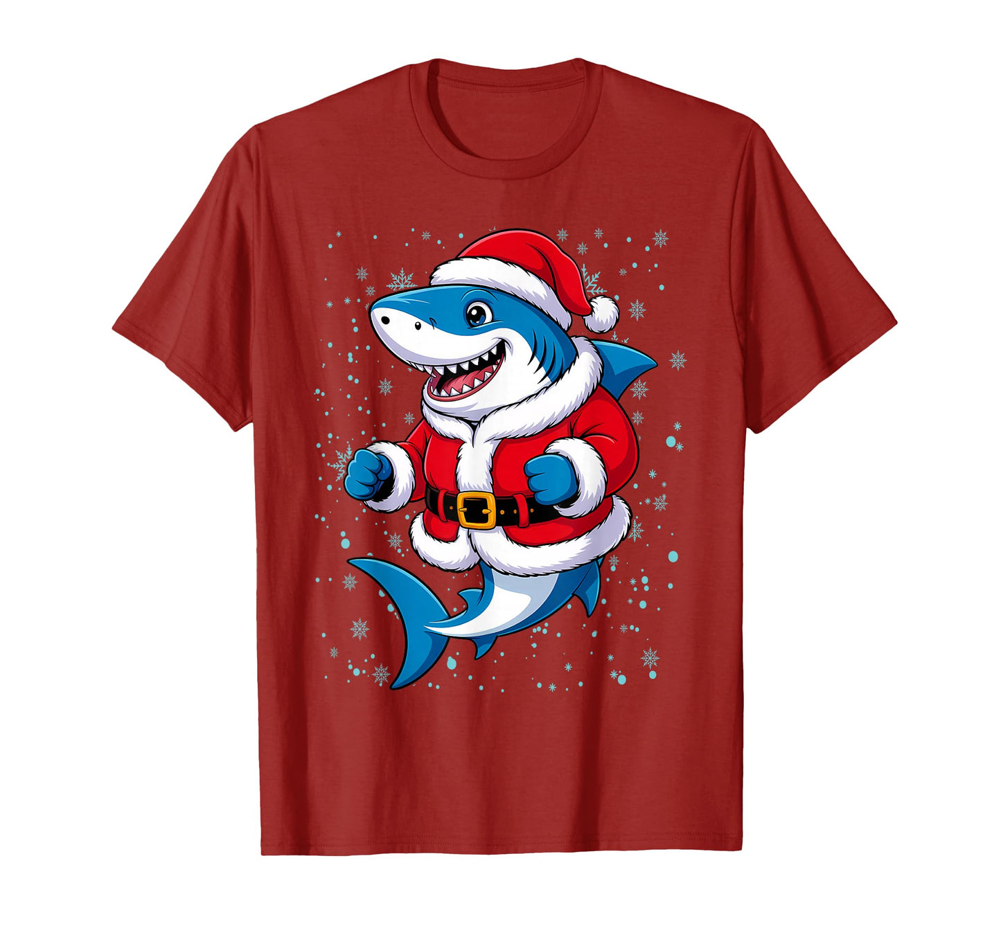 Shark Christmas for Boys Kids Santa Sharkmas Xmas T-Shirt