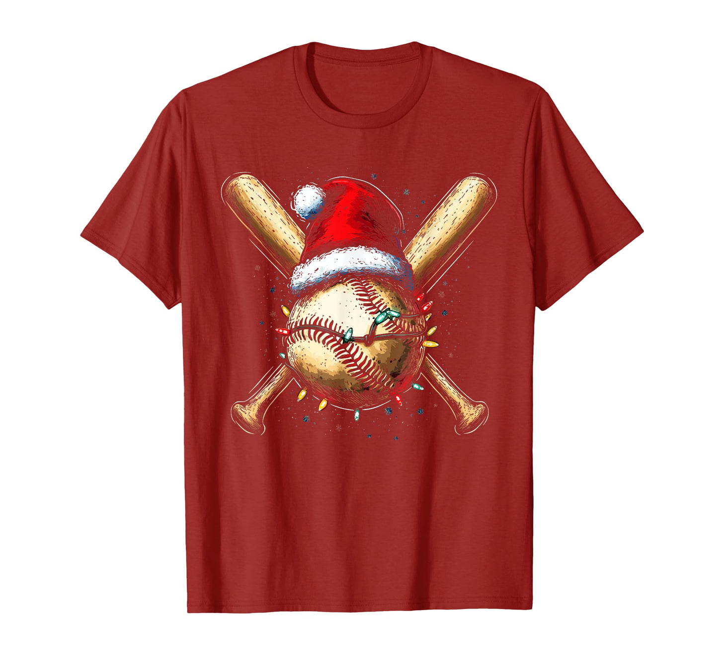 Christmas Baseball Pajama Xmas Santa For Men Boys Girls Kids T-Shirt