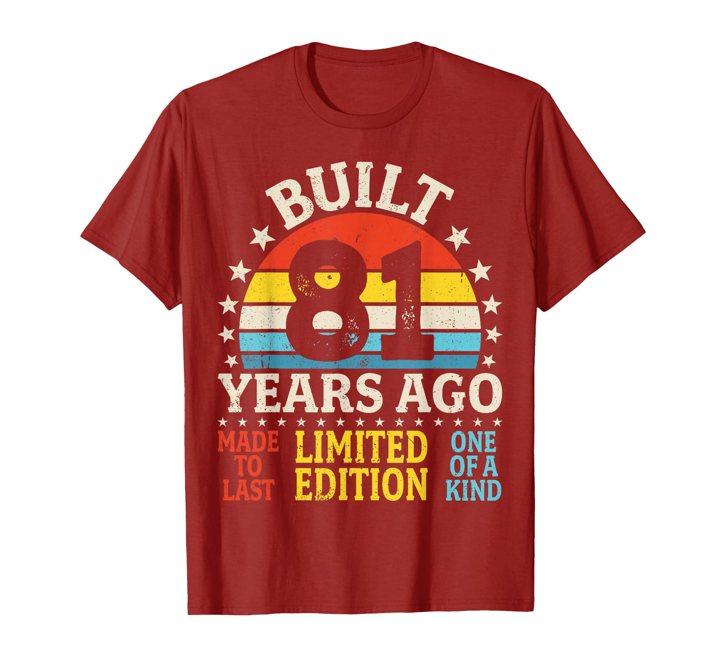 Built 81 Year Ago Classic Vintage 81st Birthday T-Shirt
