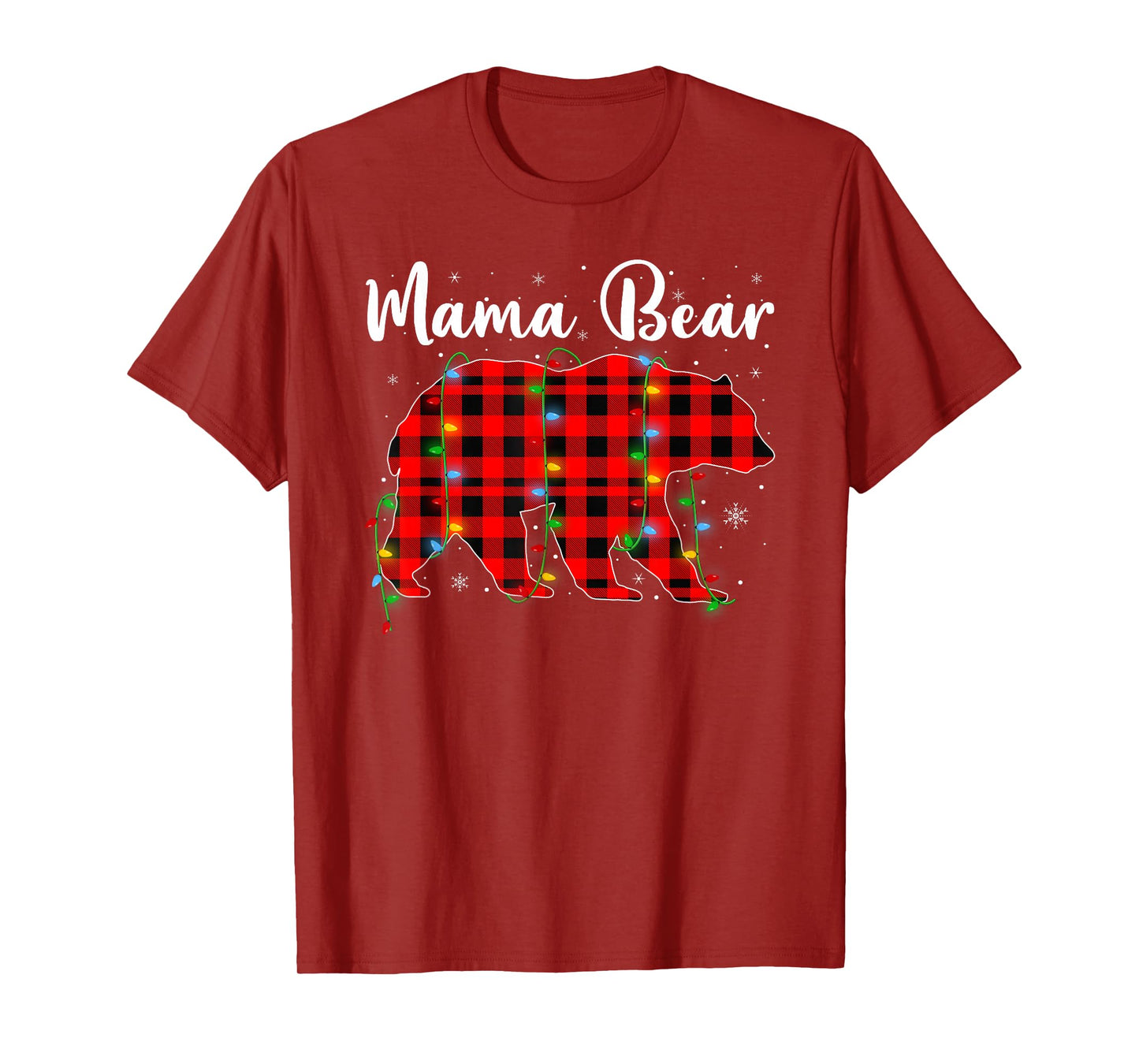 Mama Bear Christmas Pajamas Matching Family Mom Xmas T-Shirt