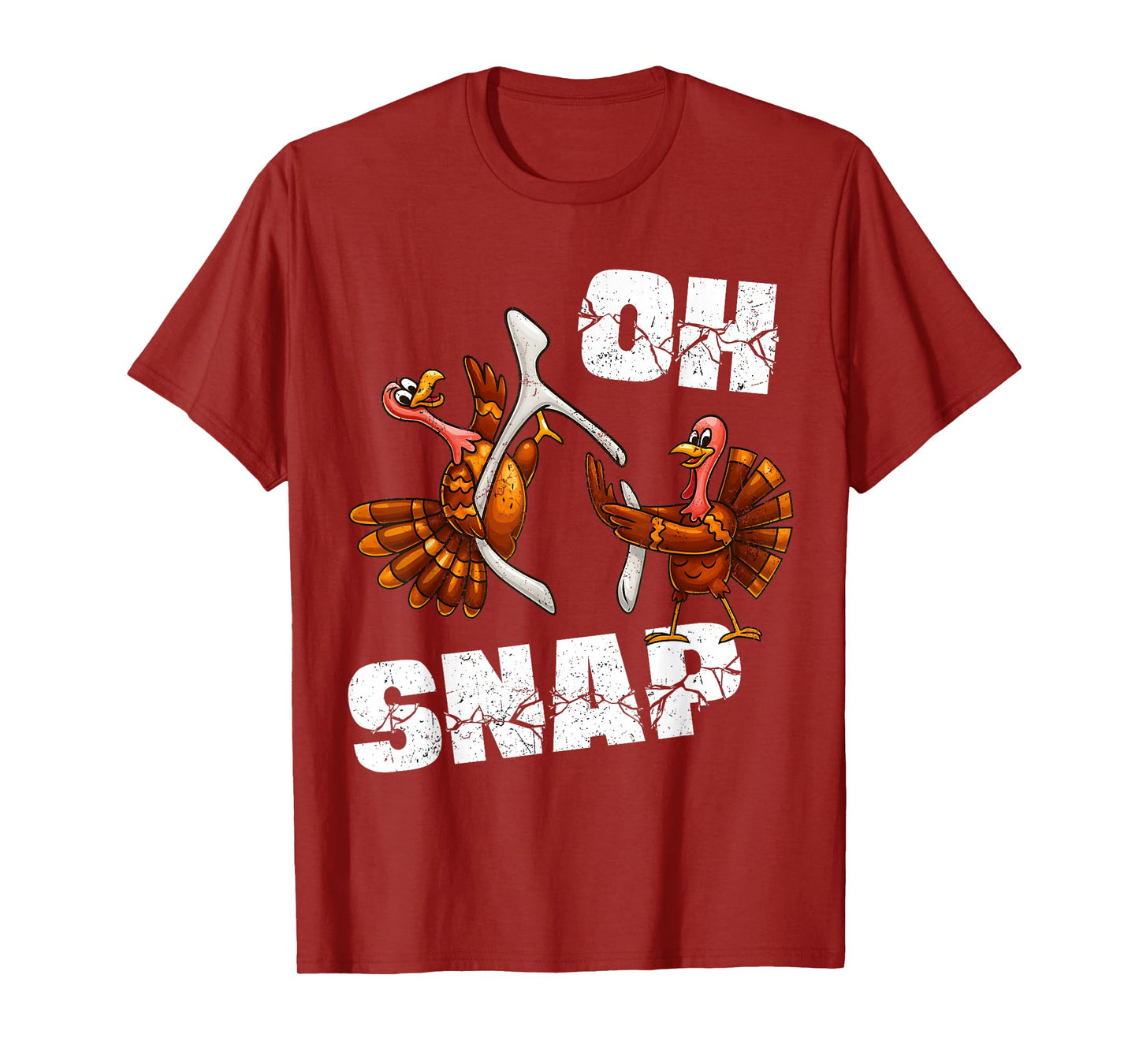 Oh Snap Funny Vintage Turkey Wishbone Thanksgiving Men Women T-Shirt