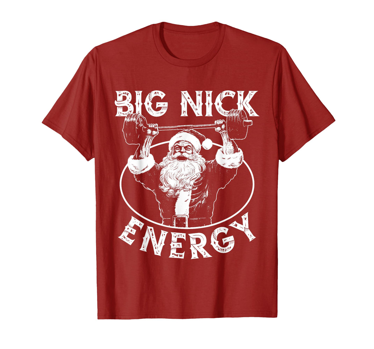 Big Nick Energy Funny Santa Christmas Mens Santa Christmas T-Shirt