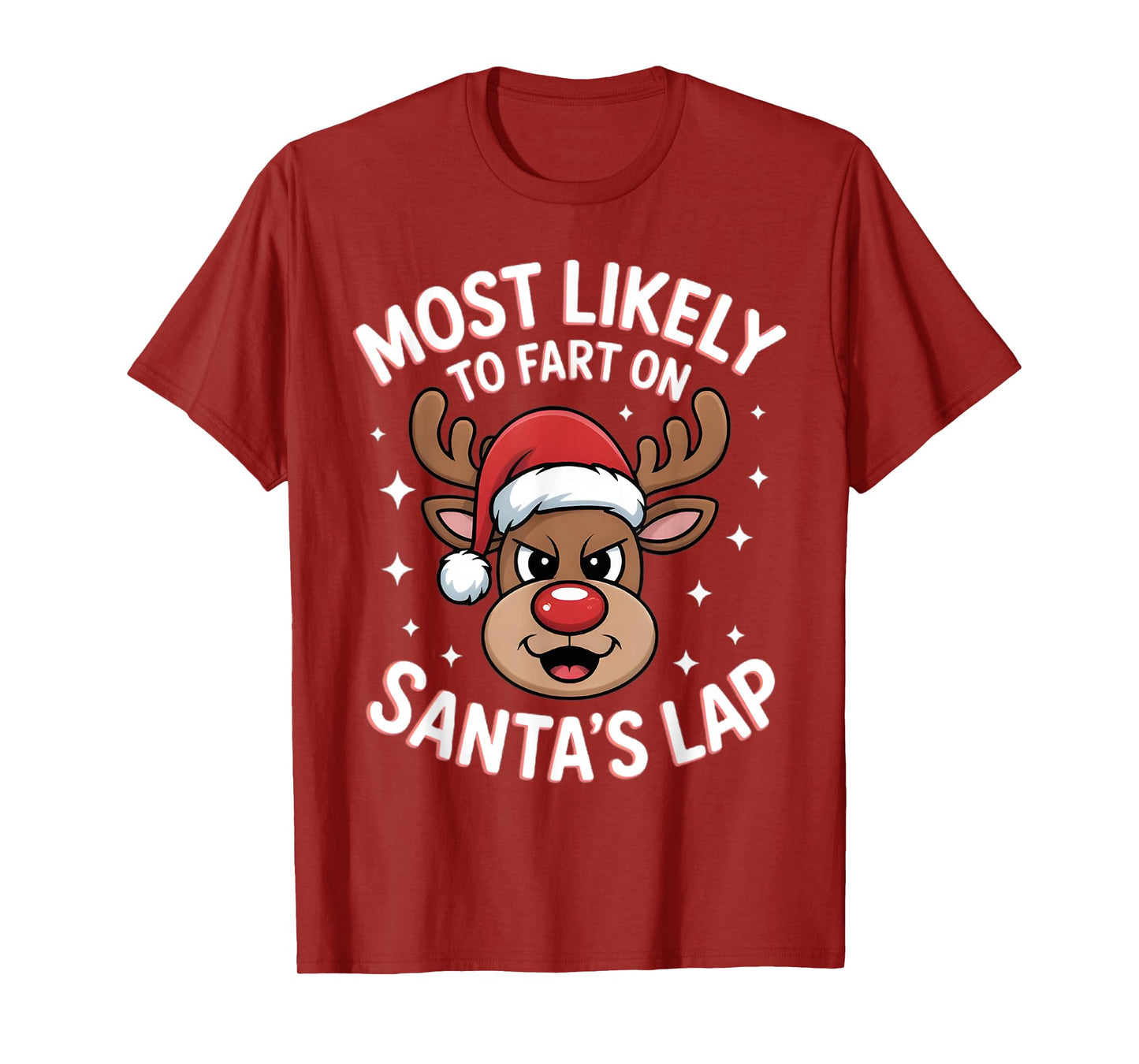 Most Likely to Fart On Santa's Lap Family Matching Christmas T-Shirt