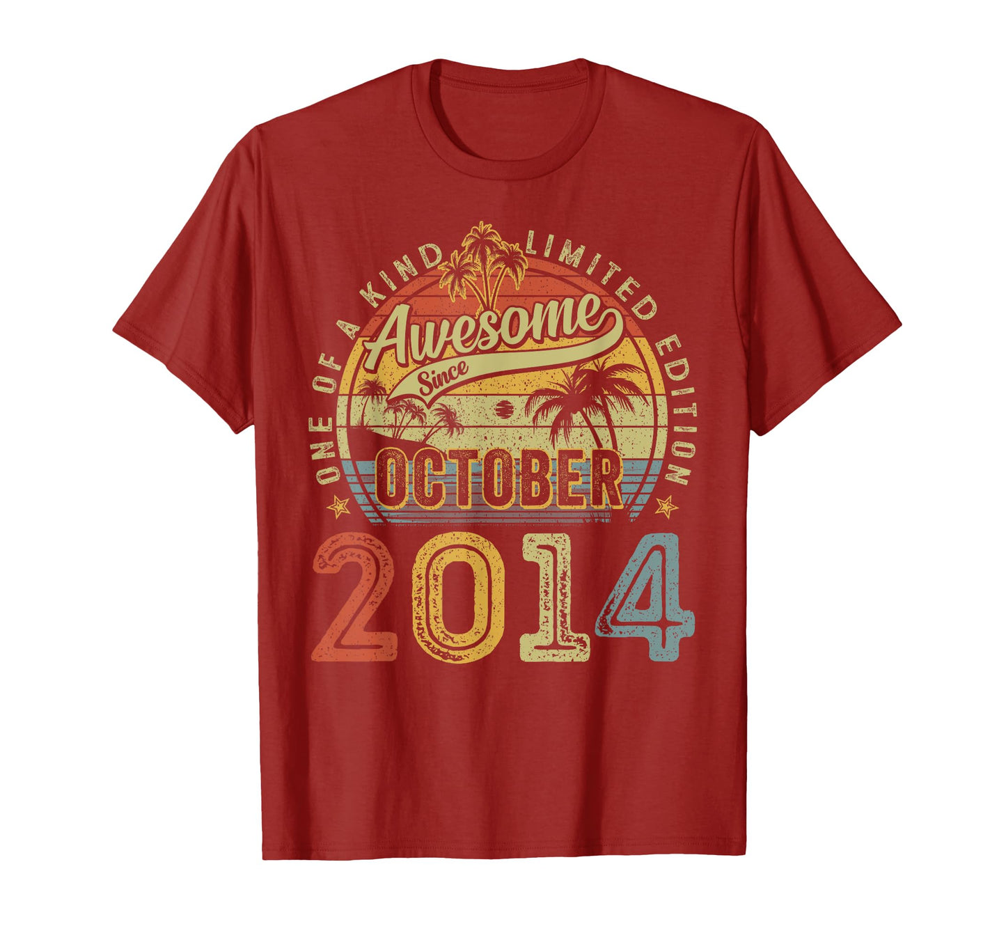 Awesome Since October 2014 Vintage Boys Girls 10th Birthday T-Shirt