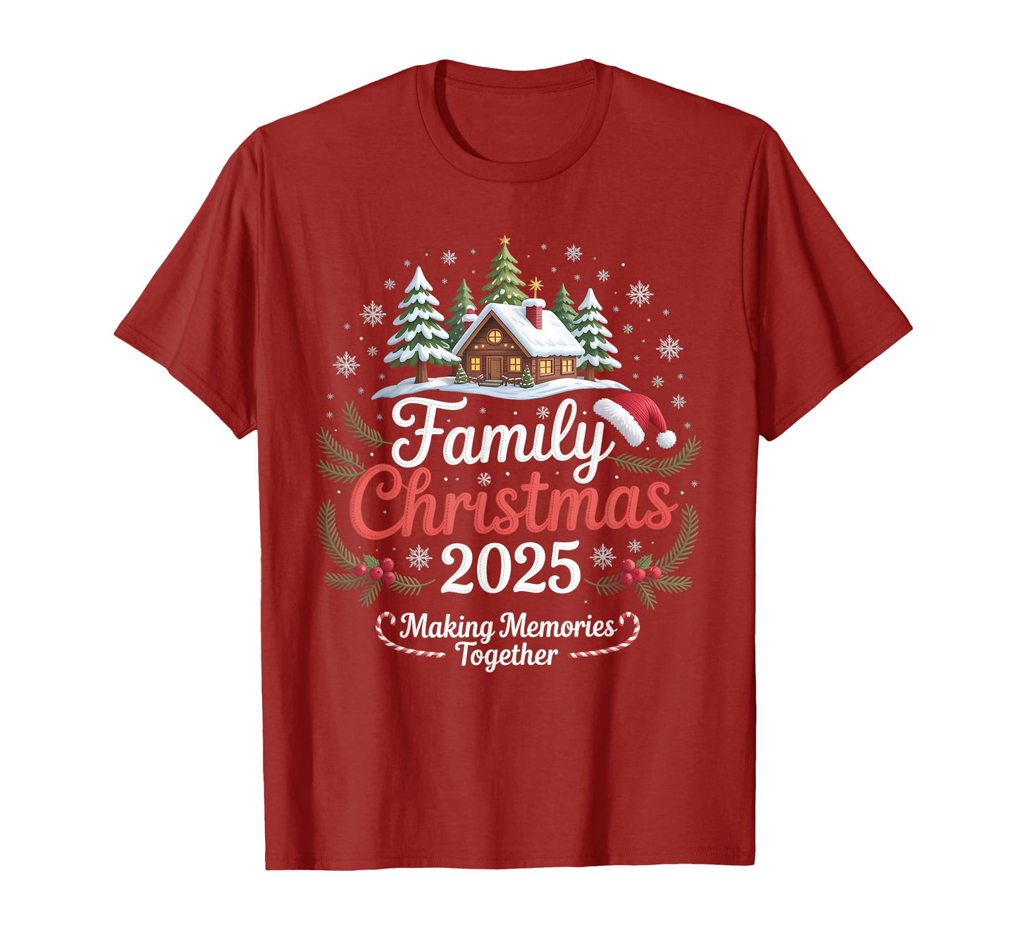 Family Christmas 2025 Matching Squad Santa Elf Funny Xmas T-Shirt