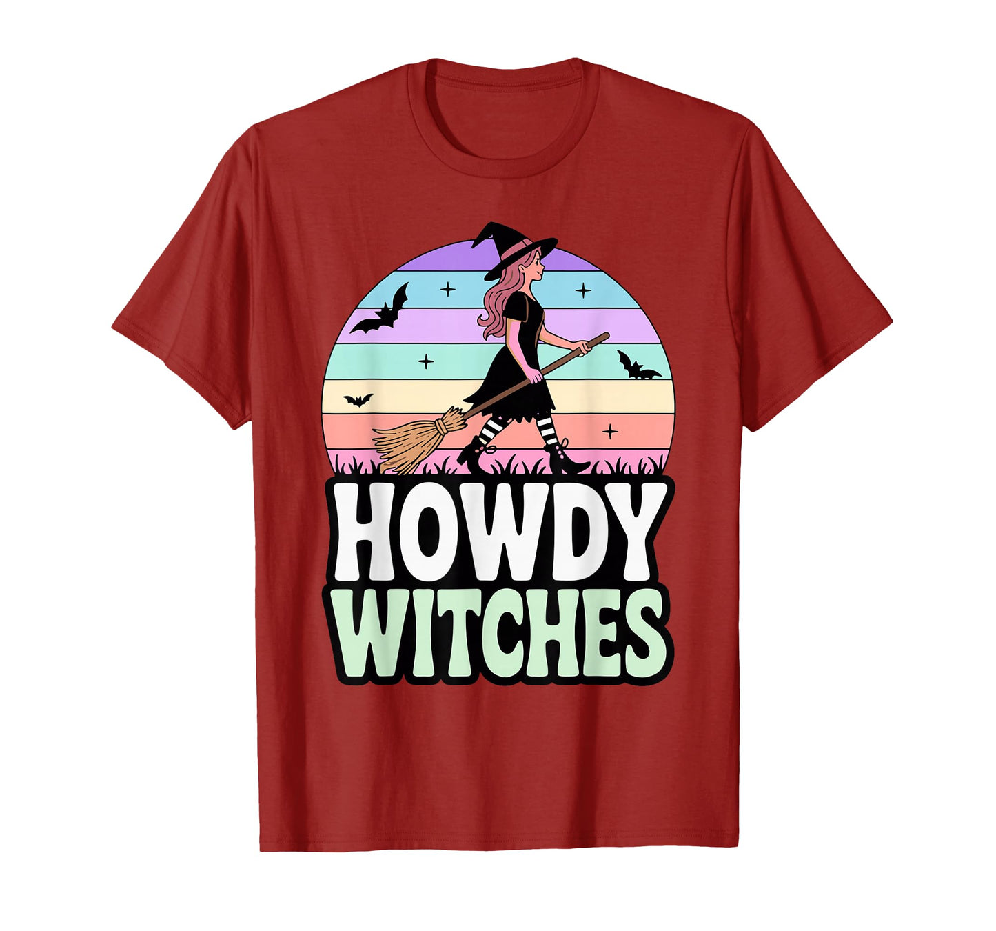 Howdy Witches Witch Halloween Costume Spooky Season Womens T-Shirt
