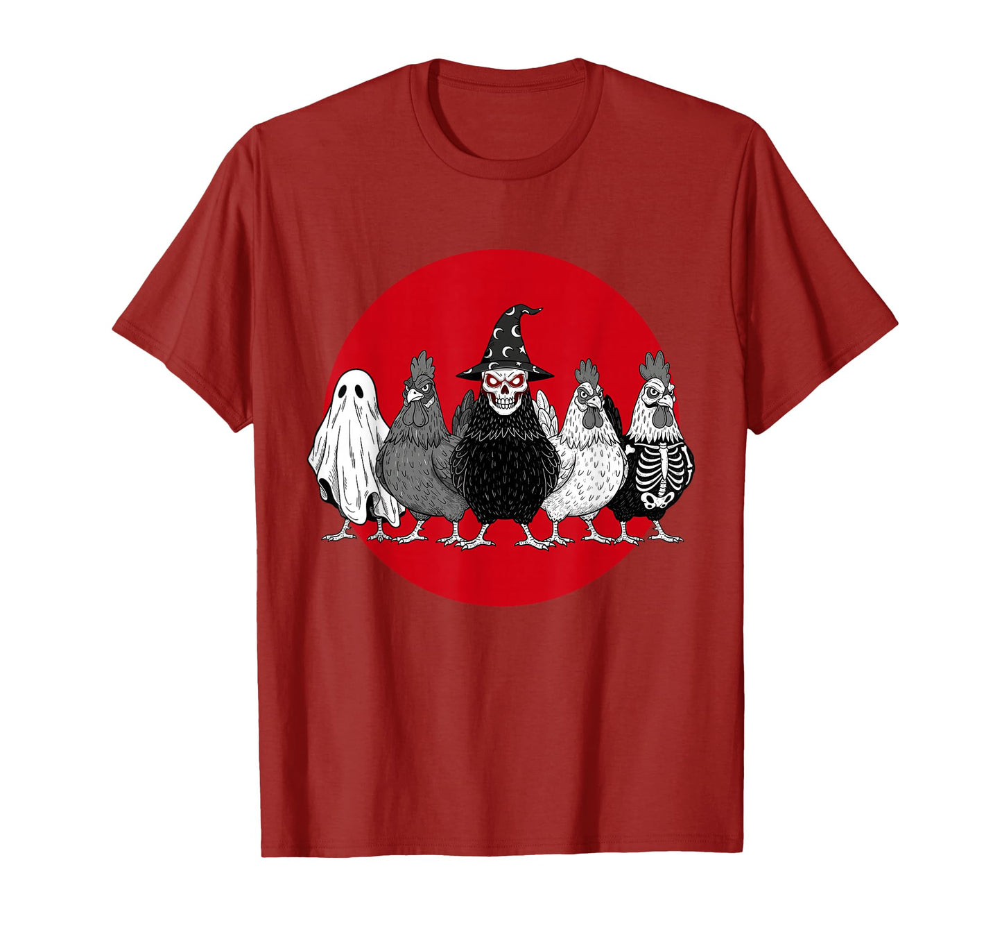 Halloween Funny Spooky Scary Chicken Costume Men Women T-Shirt
