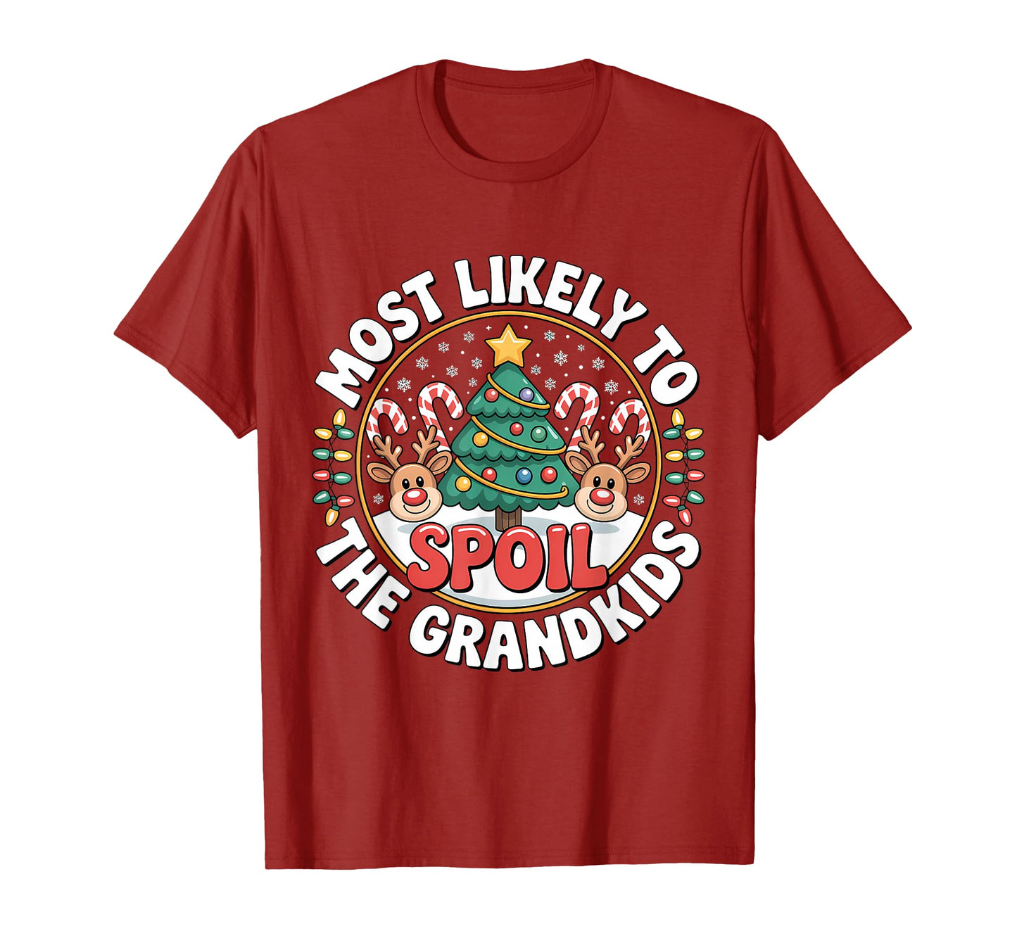 Humor Most Likely to Spoil The Grandkids Christmas Party T-Shirt