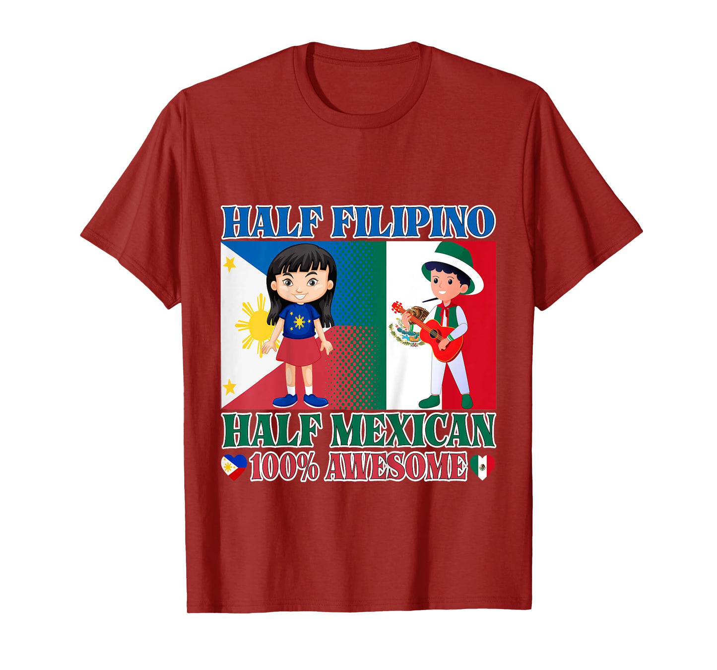 Half Filipino Half Mexico Toddler Mexico Philippines Flag T-Shirt