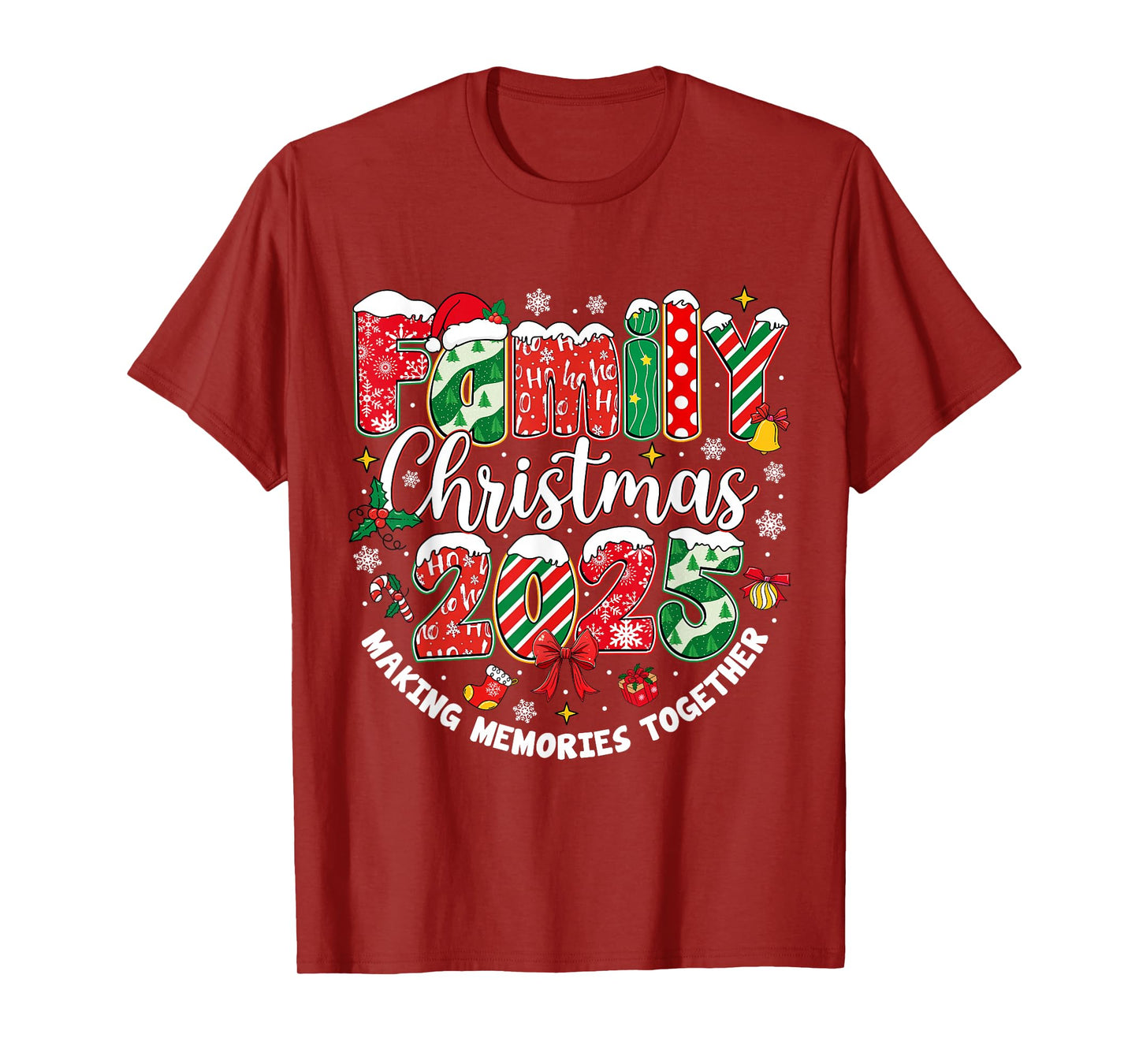 Family Christmas 2025 Matching Outfit Xmas Squad Santa Group T-Shirt