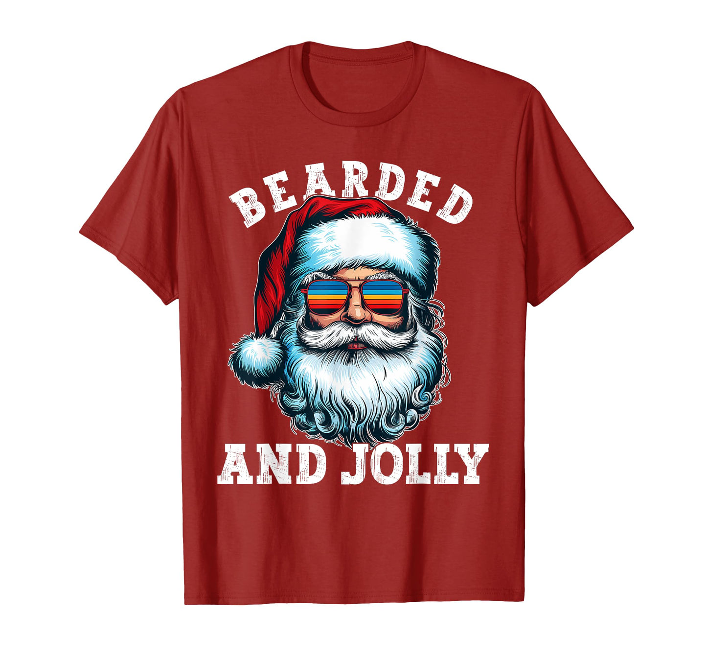 Vintage Mens Bearded And Jolly Gift Christmas For Men T-Shirt