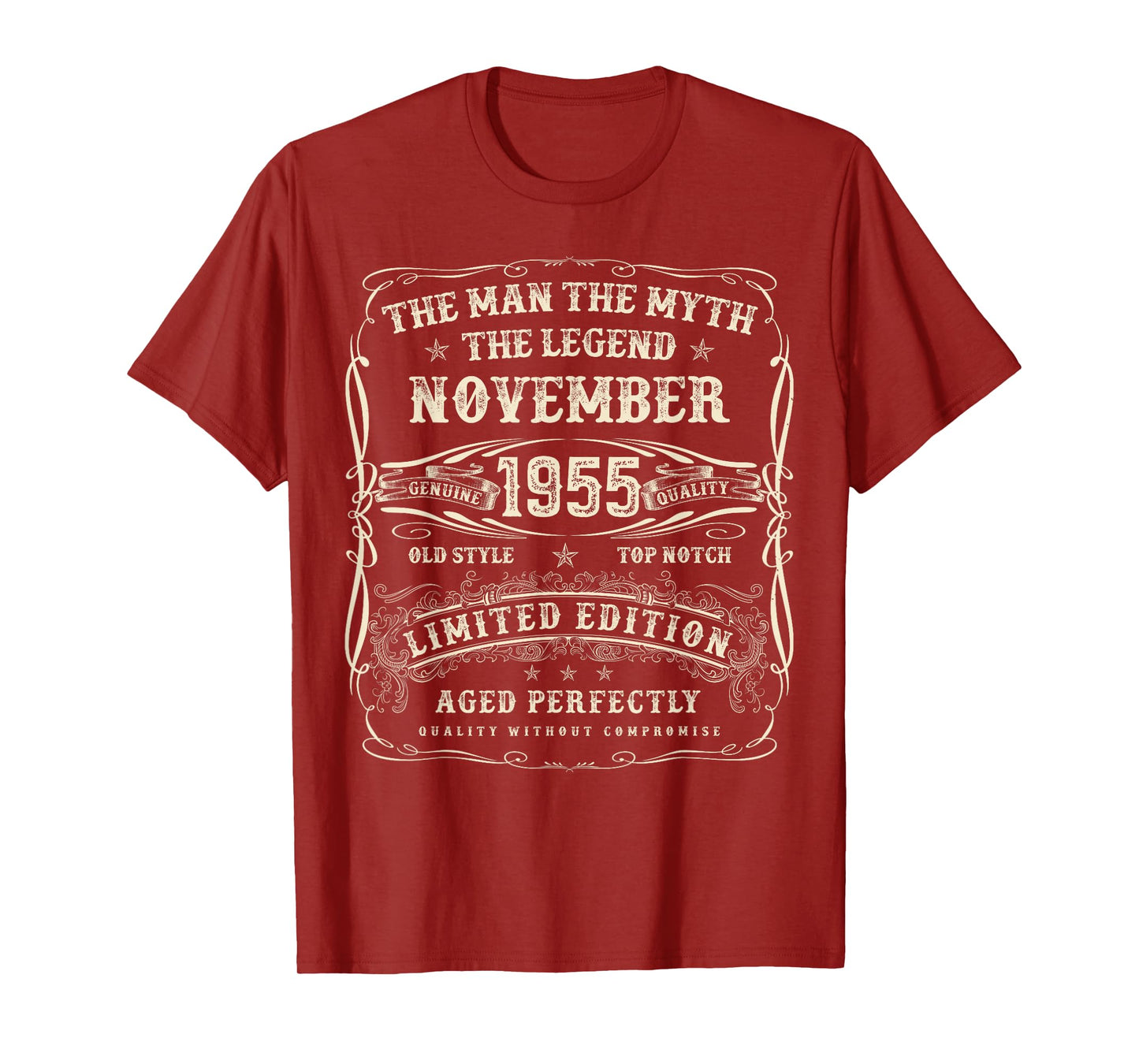November 1955 70th Birthday Gifts for Men 70 Year Old Bday T-Shirt