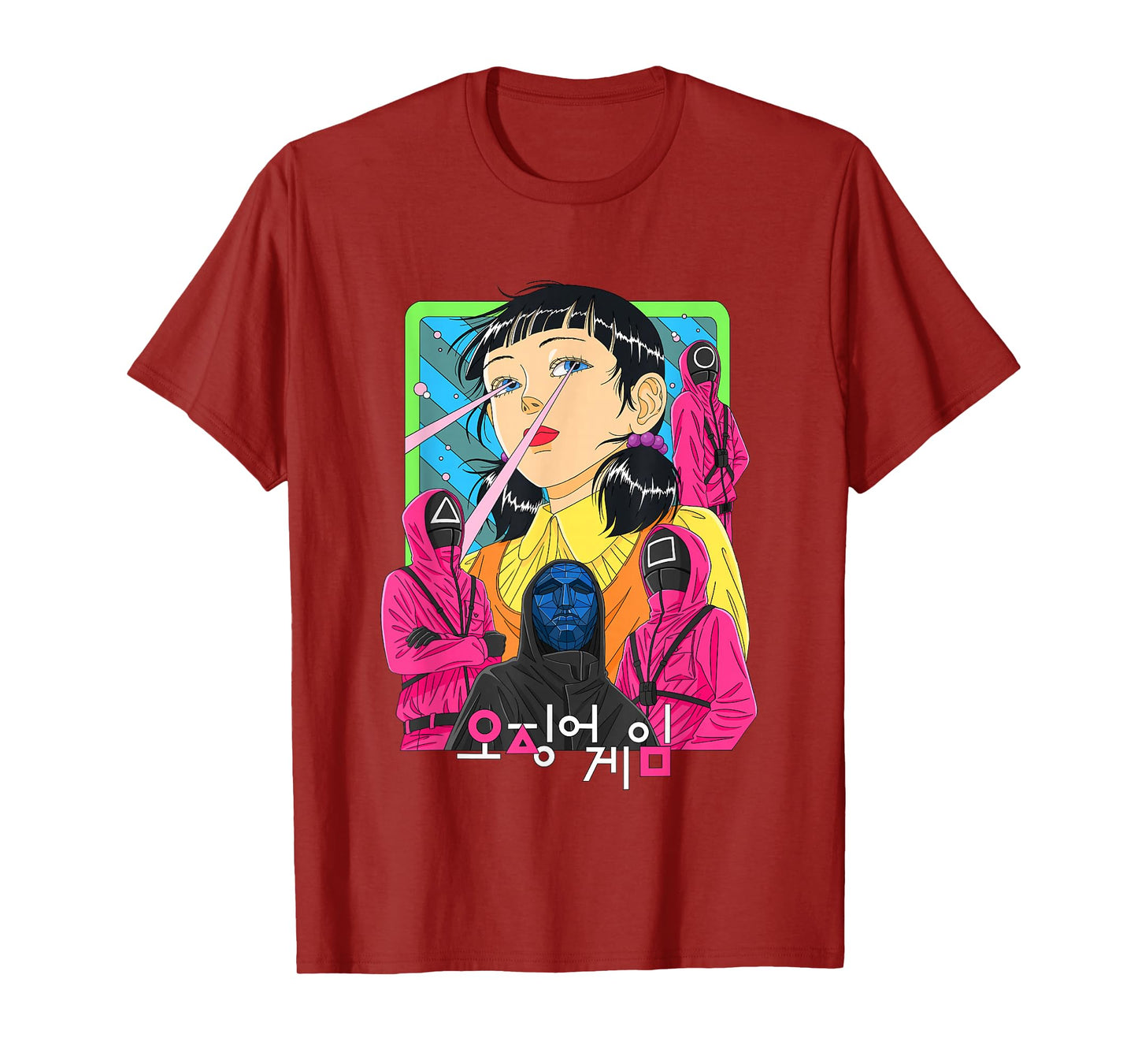 Squid Game 2 Young-Hee Front Man & Guards Animated Poster T-Shirt