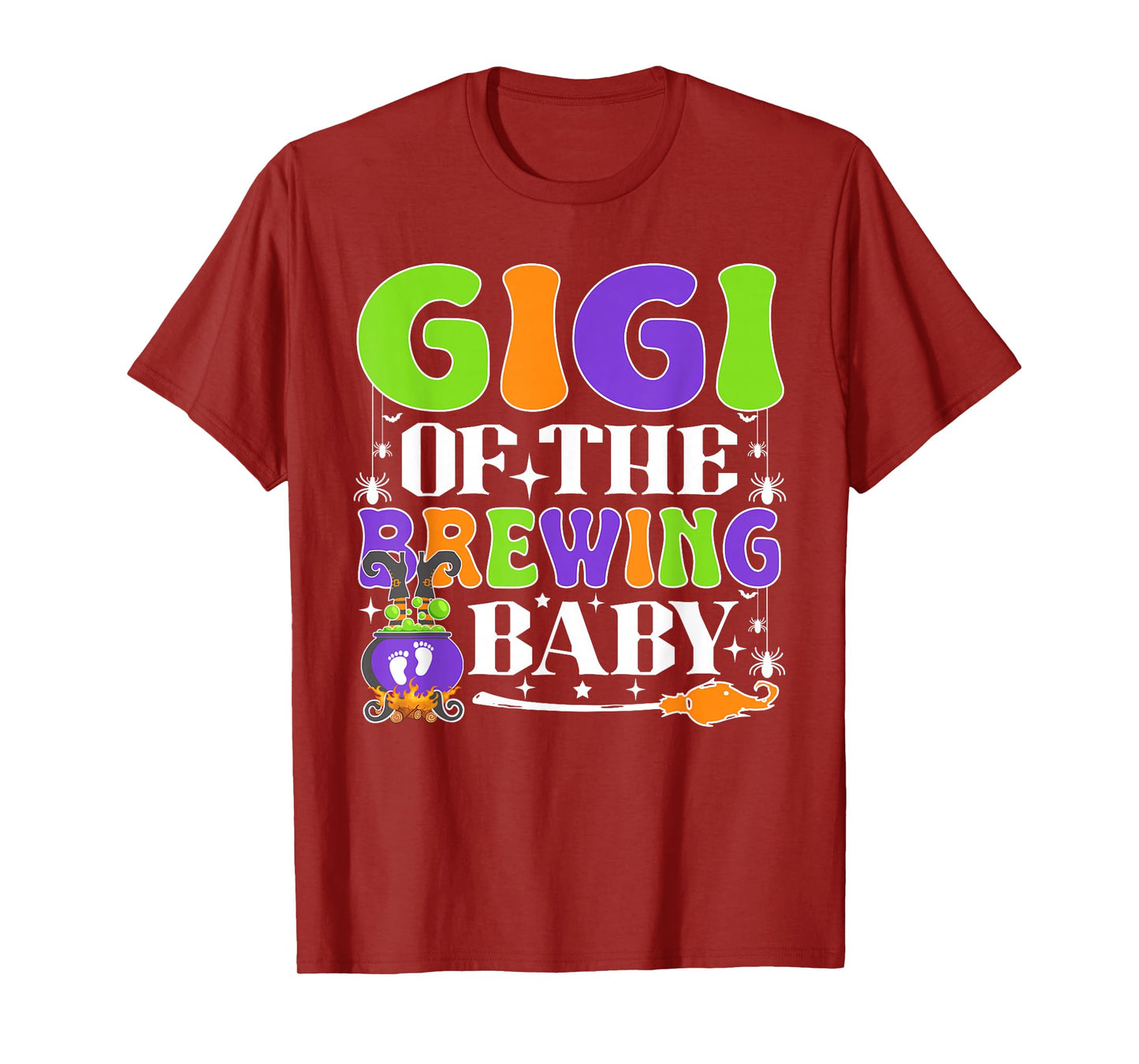 Gigi of The Brewing Baby Halloween Witch Baby Shower T-Shirt