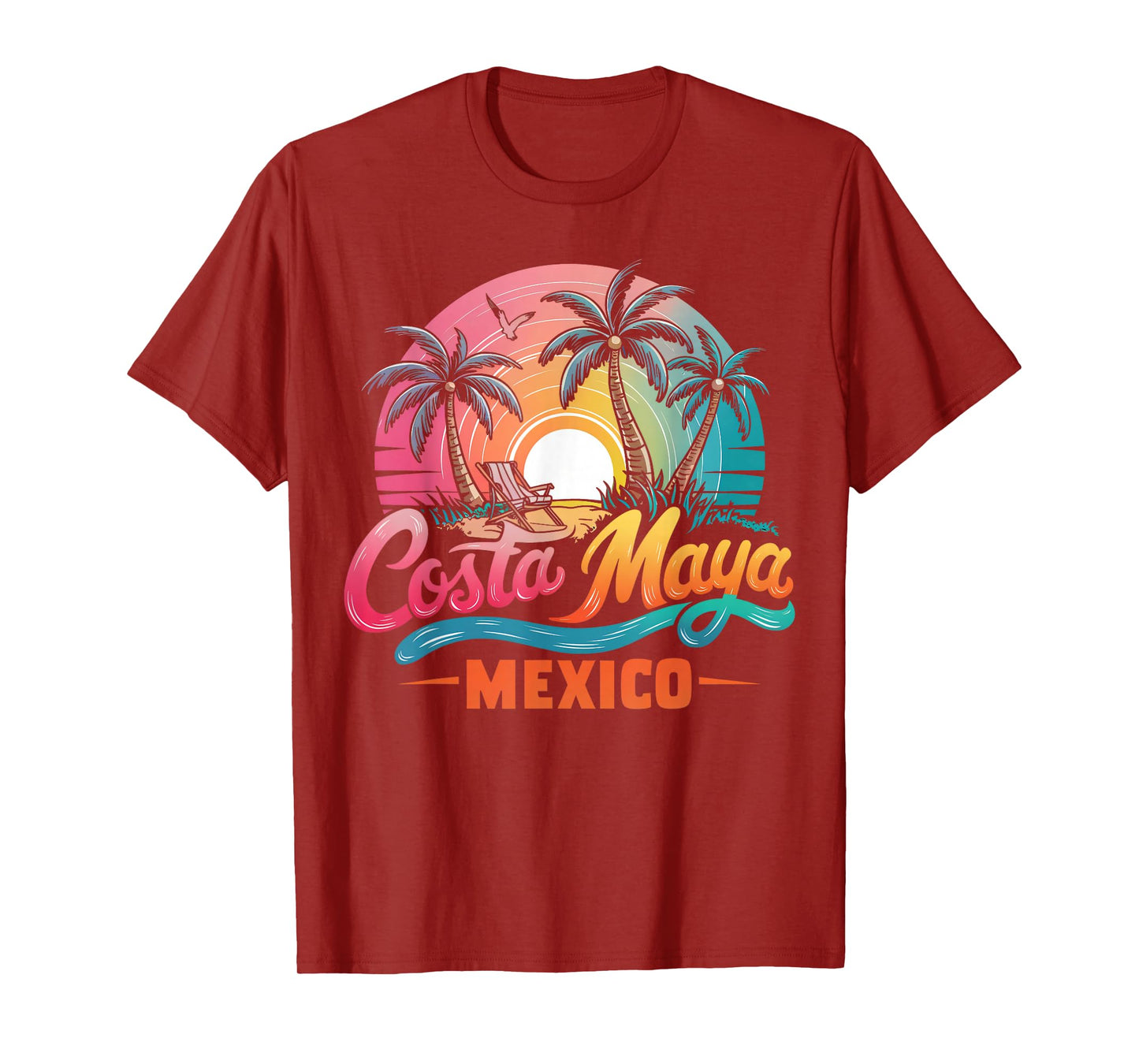 Costa Maya Mexico Tropical Sunset beach Souvenir Vacation T-Shirt