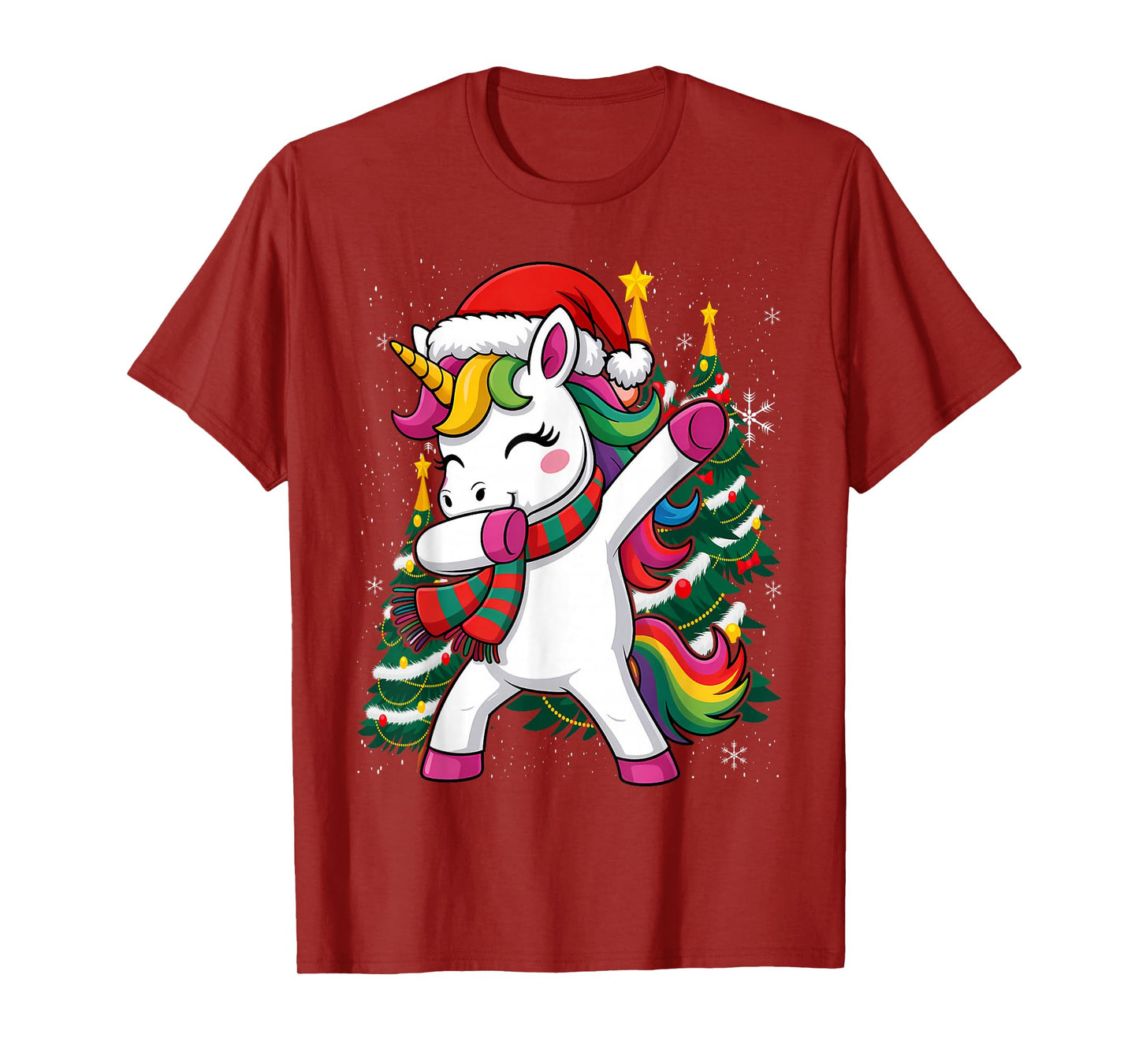 Dabbing Unicorn Santa Christmas Kids Girls Women Xmas Dab T-Shirt