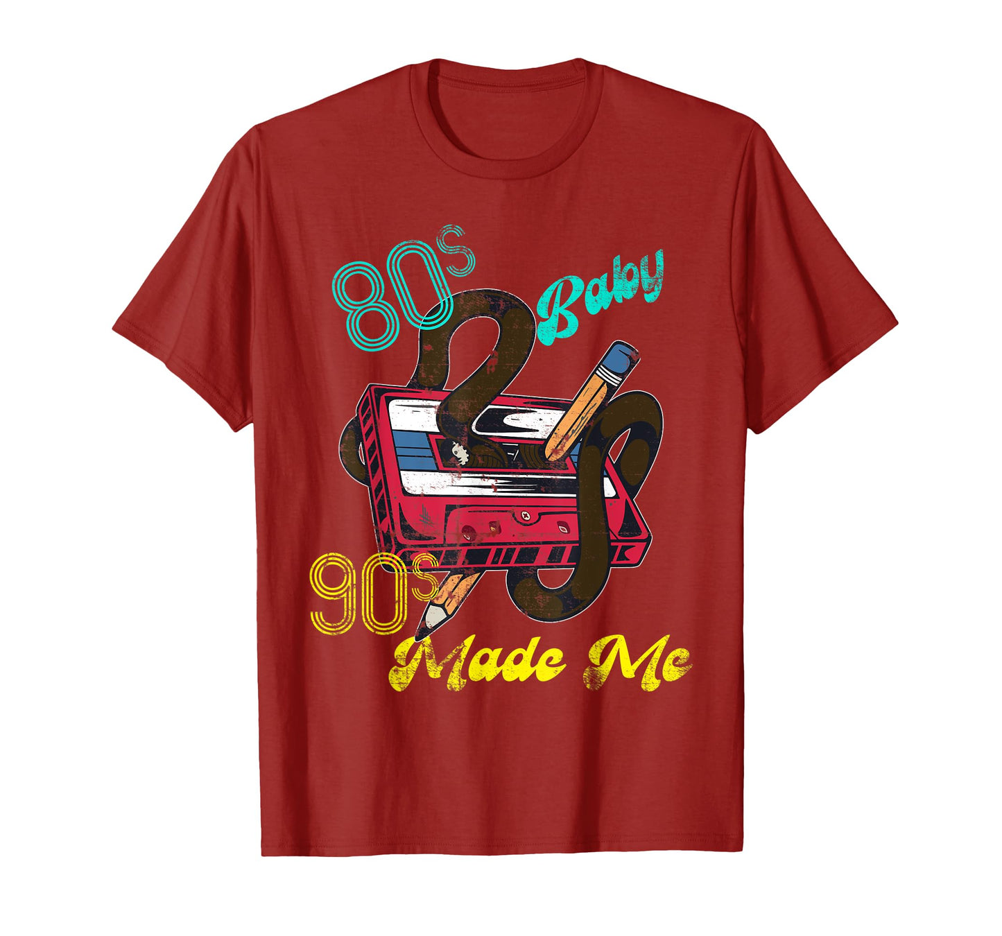 Distressed Vintage 1980s 80's Baby 1990s 90's Made Me Retro T-Shirt